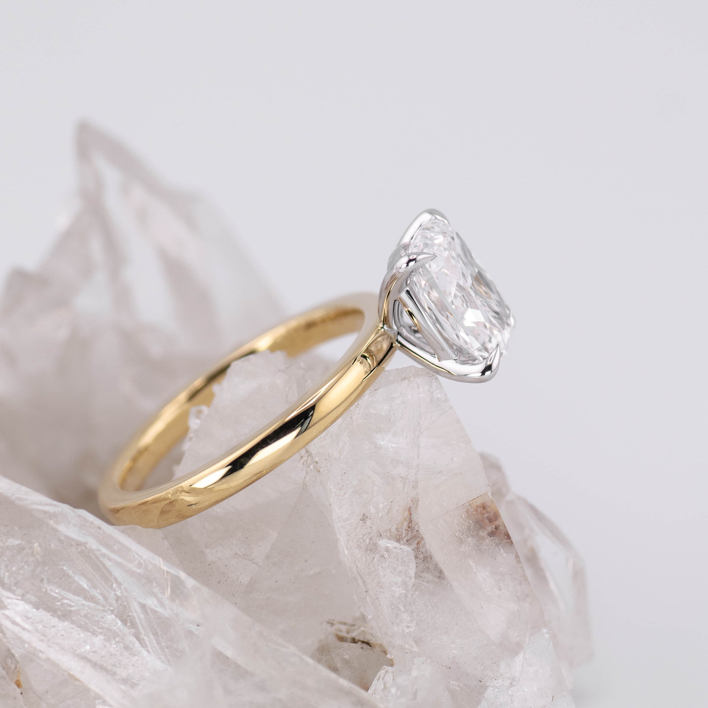 Catherine 2.0 – 4 Claw 2ct Elongated Cushion Solitaire (Made to Order) E/F Colour VVS2