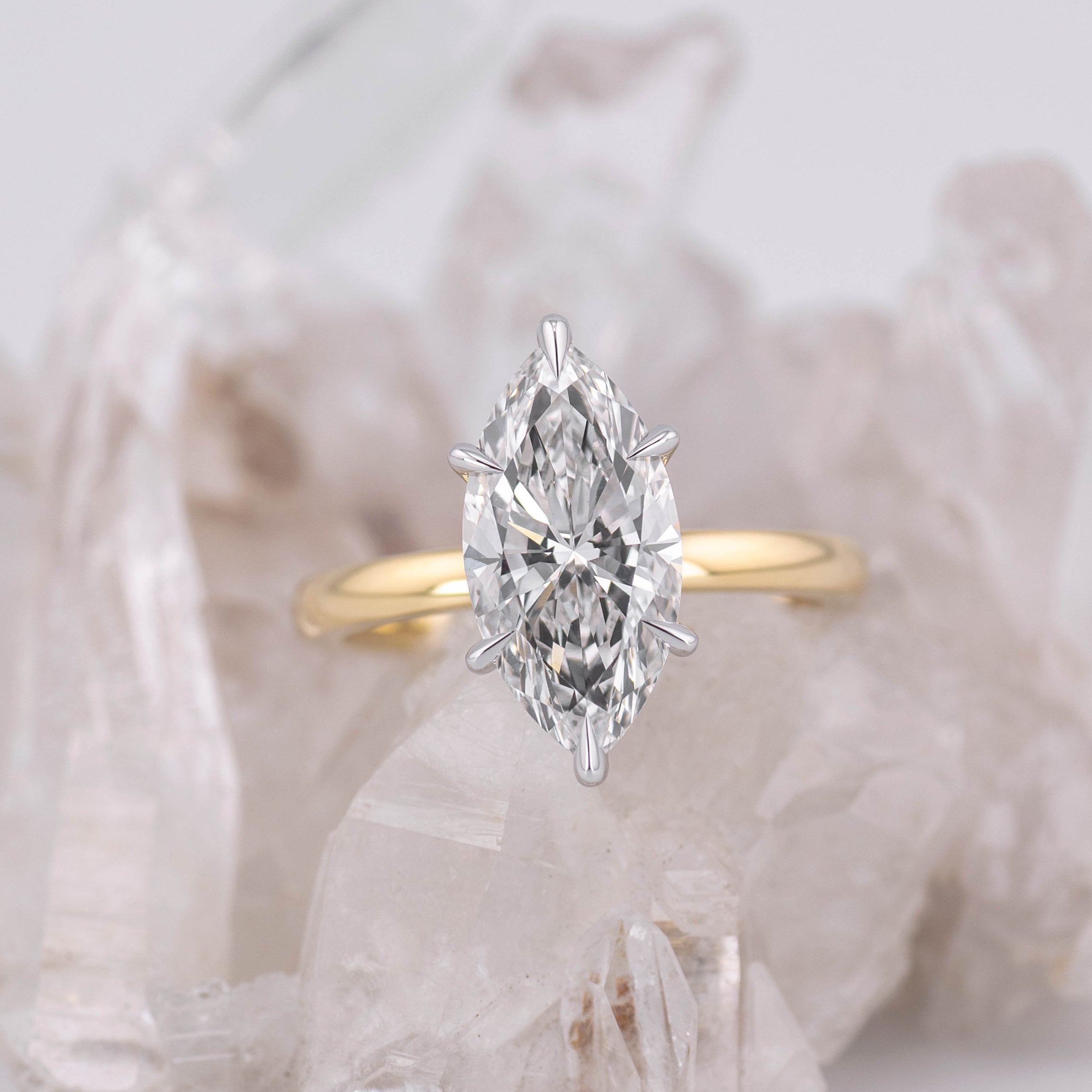 Milan 3.0 – 6 Claw 3ct Marquise Solitaire (Made to Order) E/F Colour VVS2