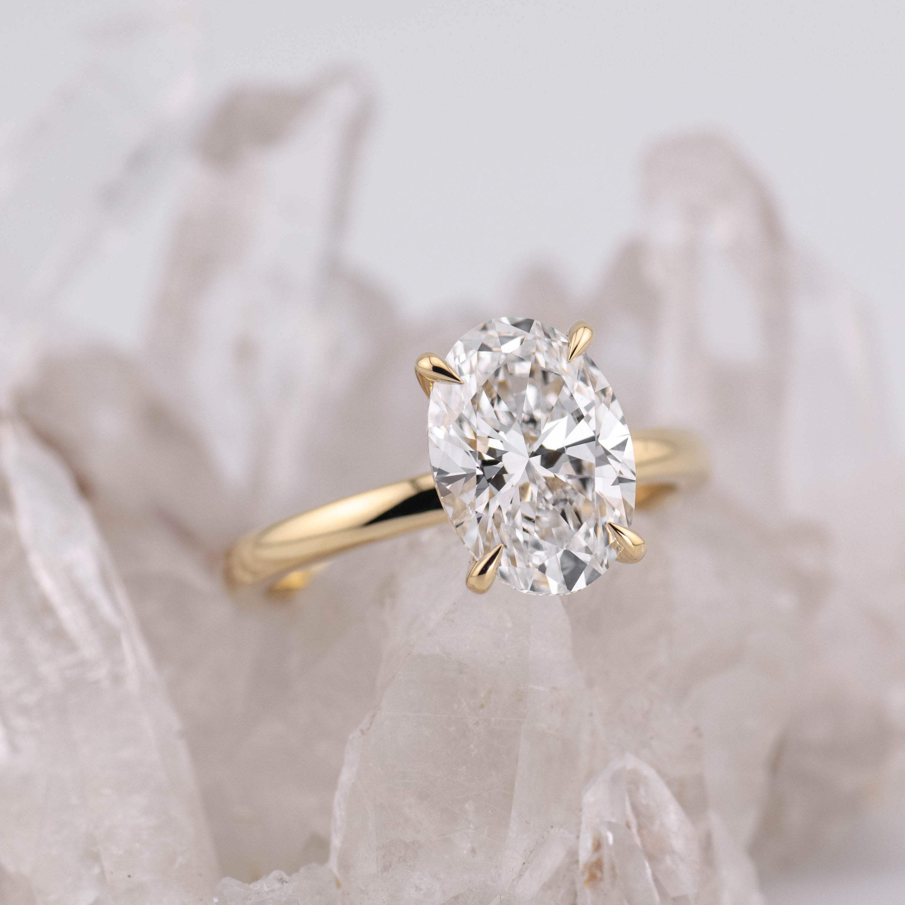 Kate 3.0 – 4 Claw 3ct Oval Solitaire (Made to Order) D Colour VVS2 Custom Listing