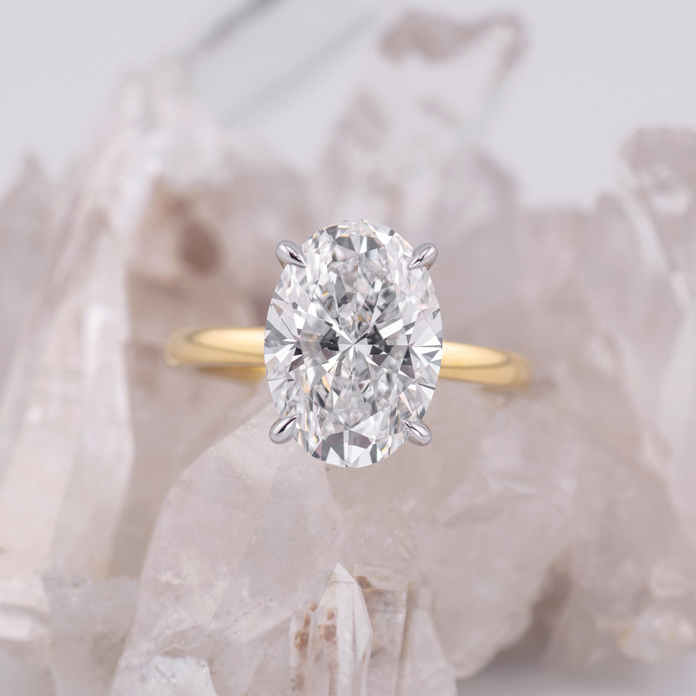 Kate 5.0 – 4 Claw 5ct Oval Solitaire (Made to Order) E/F Colour VVS2