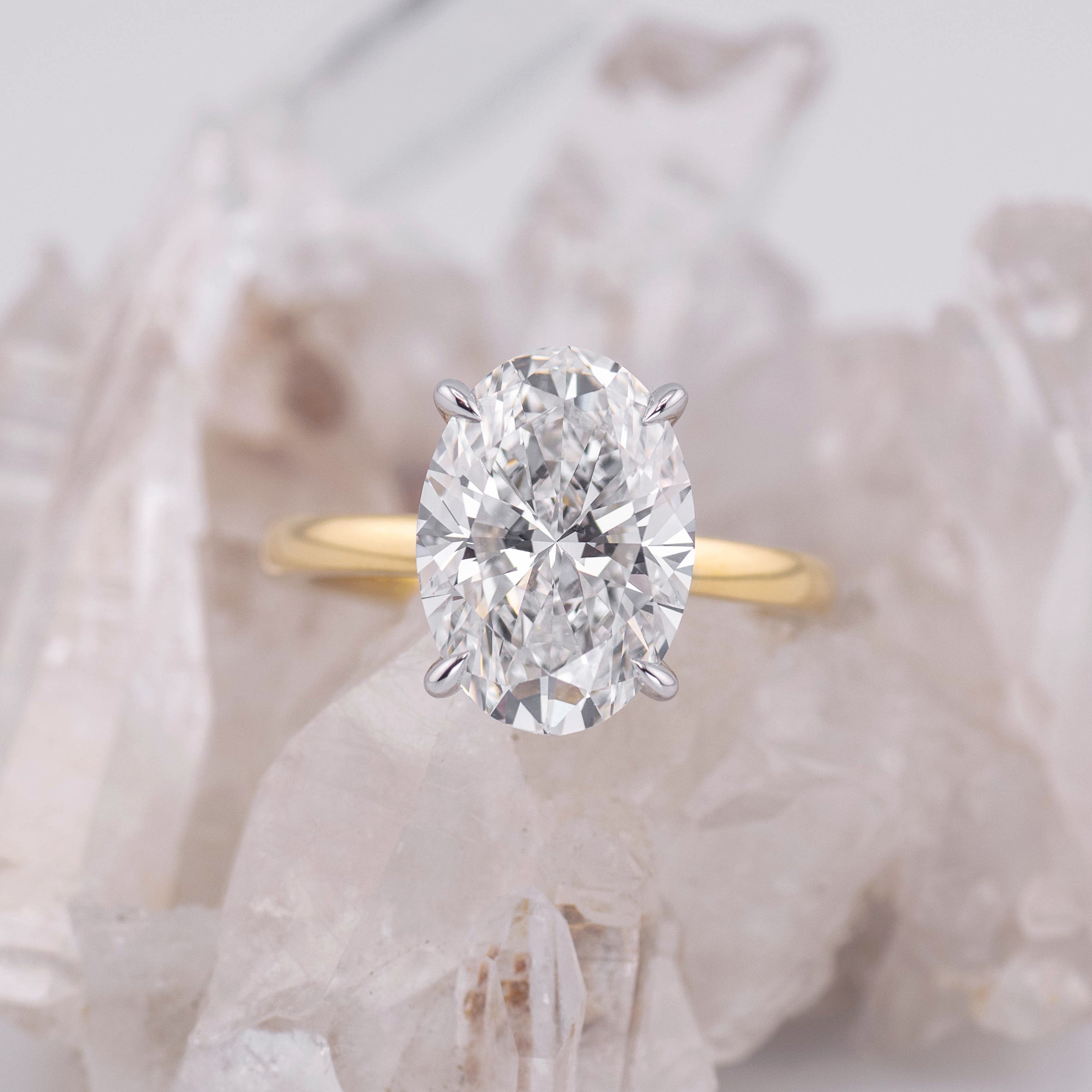 Kate 5.0 – 4 Claw 5ct Oval Solitaire (Made to Order) E/F Colour VVS2