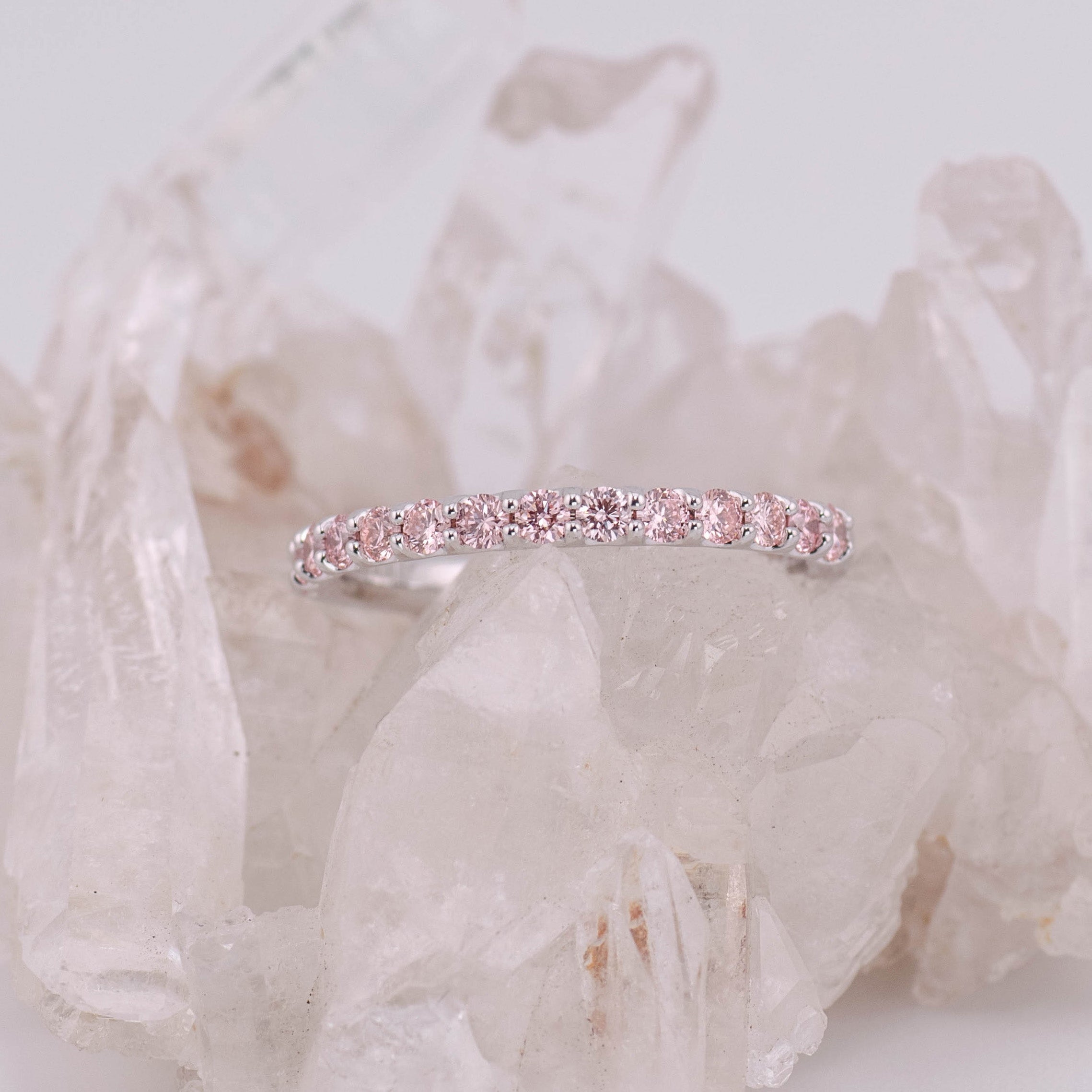 Pink Madison 1/2 2mm Wedding/Eternity Band (Made to Order)