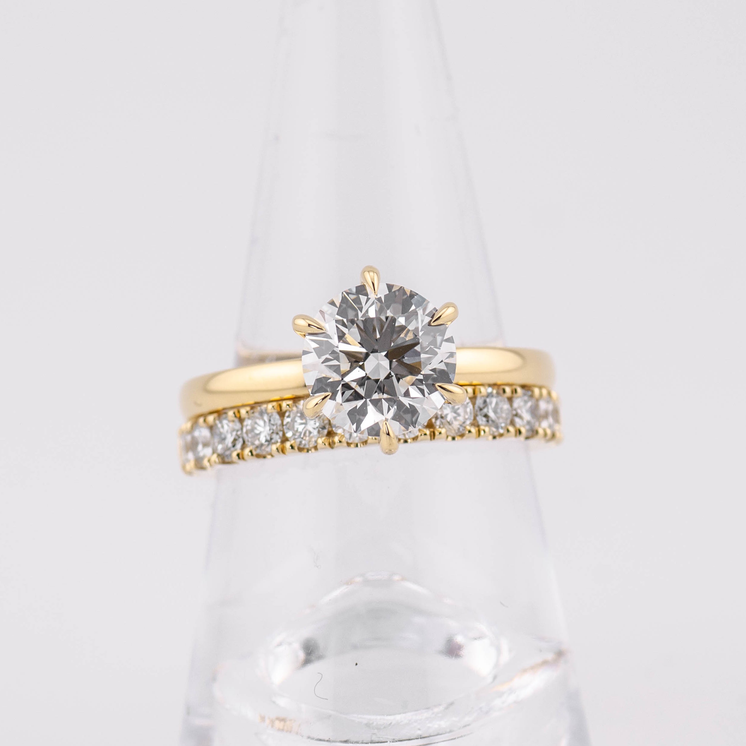 (Ready to Ship M) Lucy 1/2 Band Wedding/Eternity Ring 18k Yellow Gold