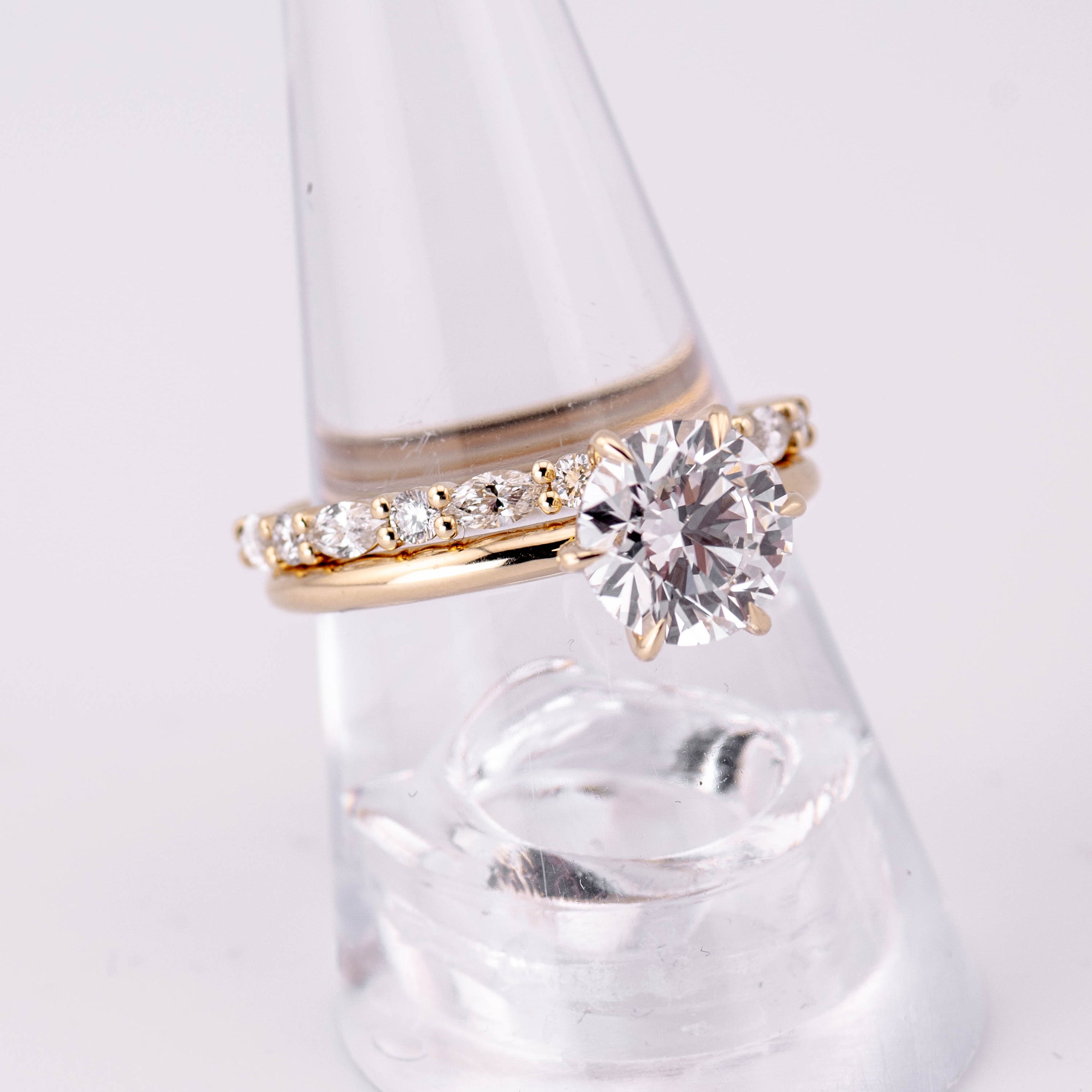 Morgan 1/2 2mm Marquise & Round Wedding/Eternity Band (Made to Order)