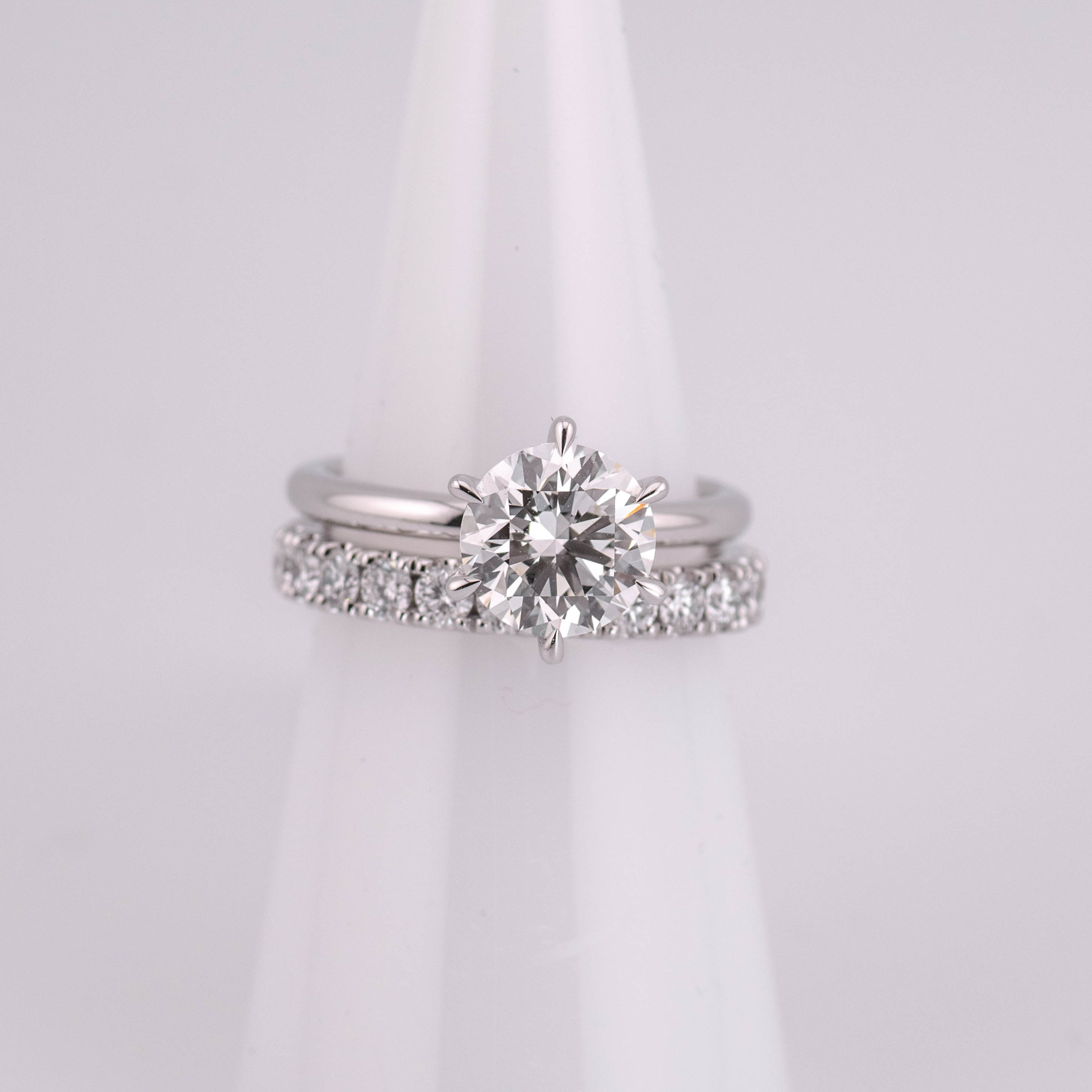 (Ready to Ship M) Lucy 1/2 Band Wedding/Eternity Ring 18k White Gold