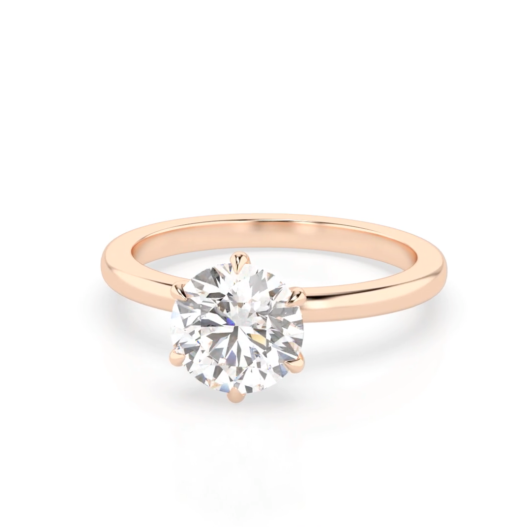 Billie 2.0 – 6 Claw 2ct Round Solitaire (Made to Order) F Colour VVSI