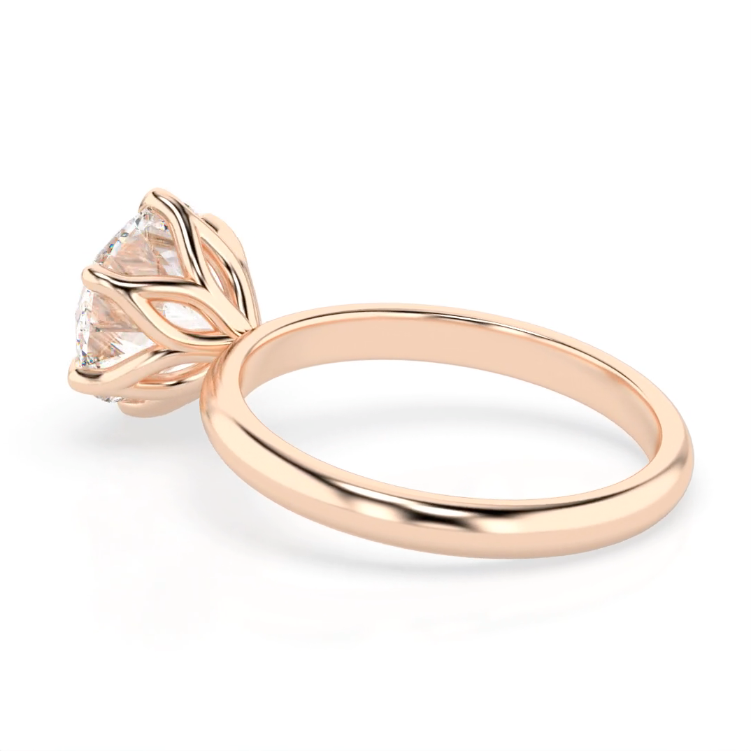 Petal 3.0 – 6 Claw 3ct Round Solitaire (Made to Order) F+ Colour VVS2