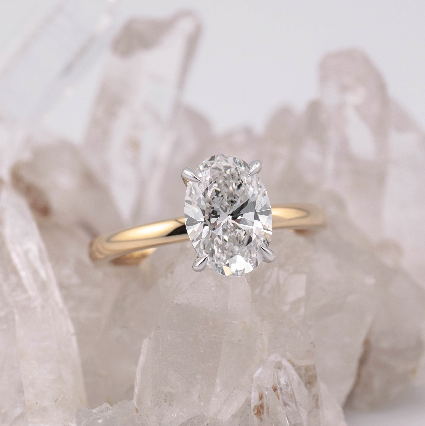 Kate 2.0 – 4 Claw 2ct Oval Solitaire (Made to Order) Custom Size