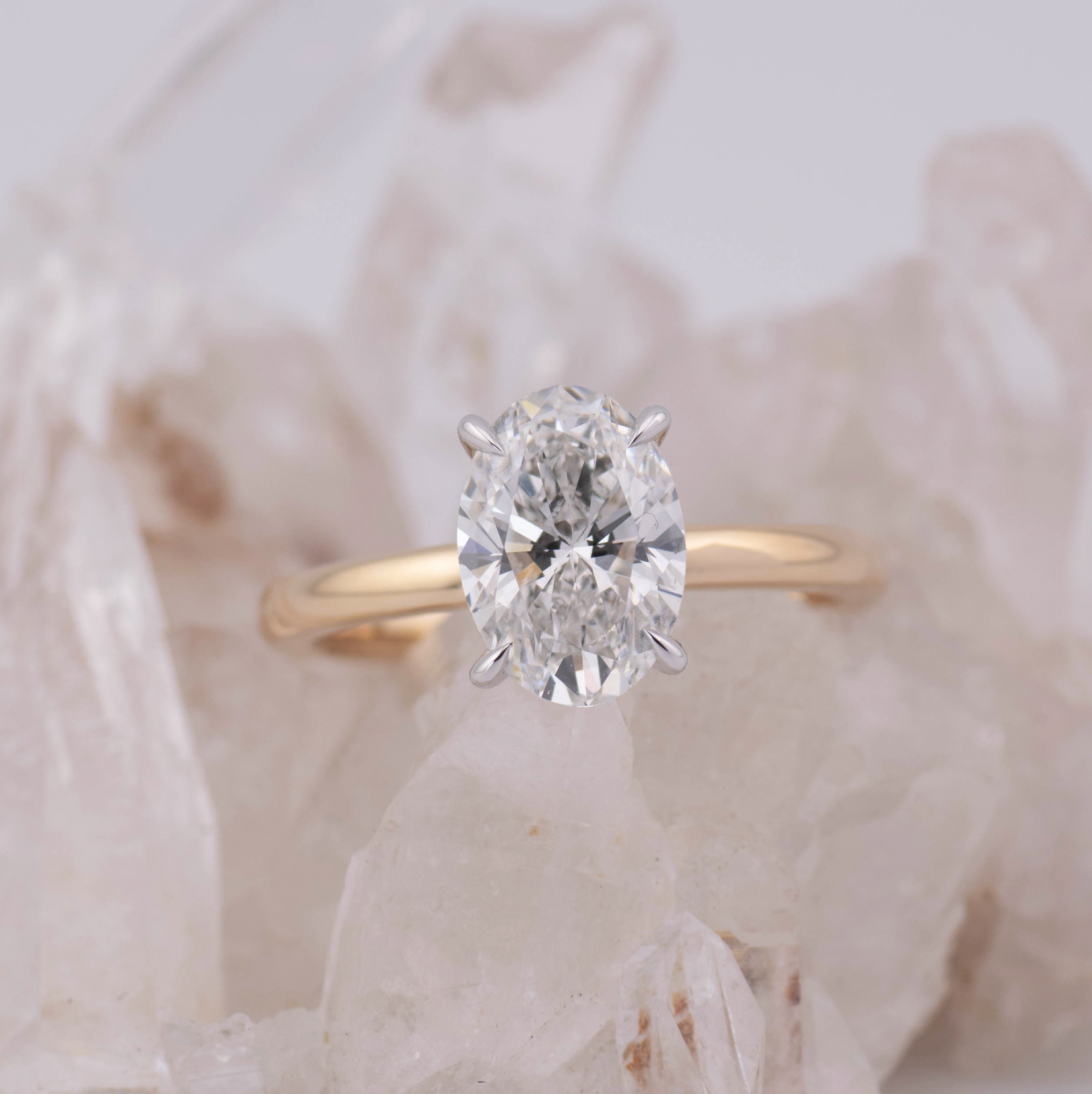 Kate 2.0 – 4 Claw 2ct Oval Solitaire (Made to Order) Custom Size