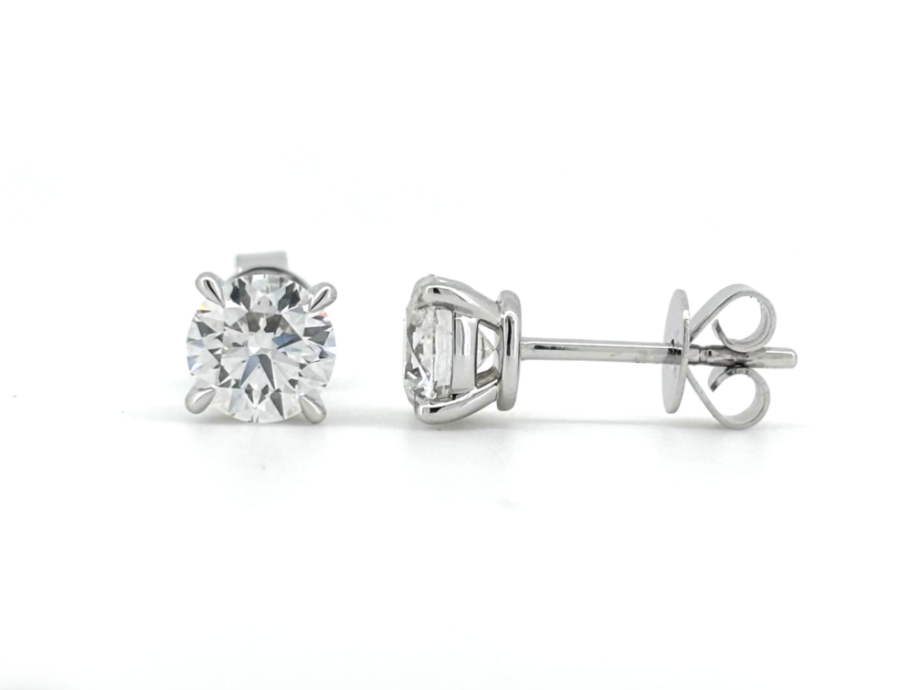 2.07ct 9k White Gold Diamond Studs