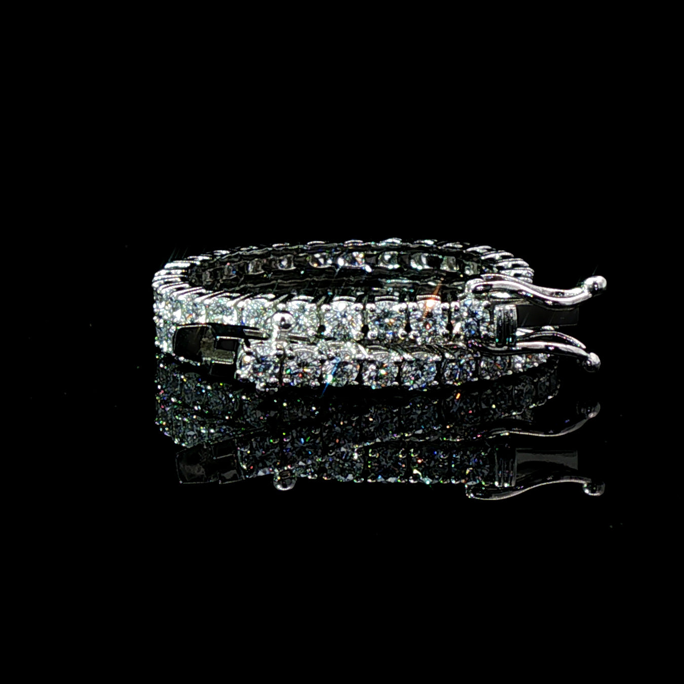 4.347ct Tennis Bracelet in 10k White Gold