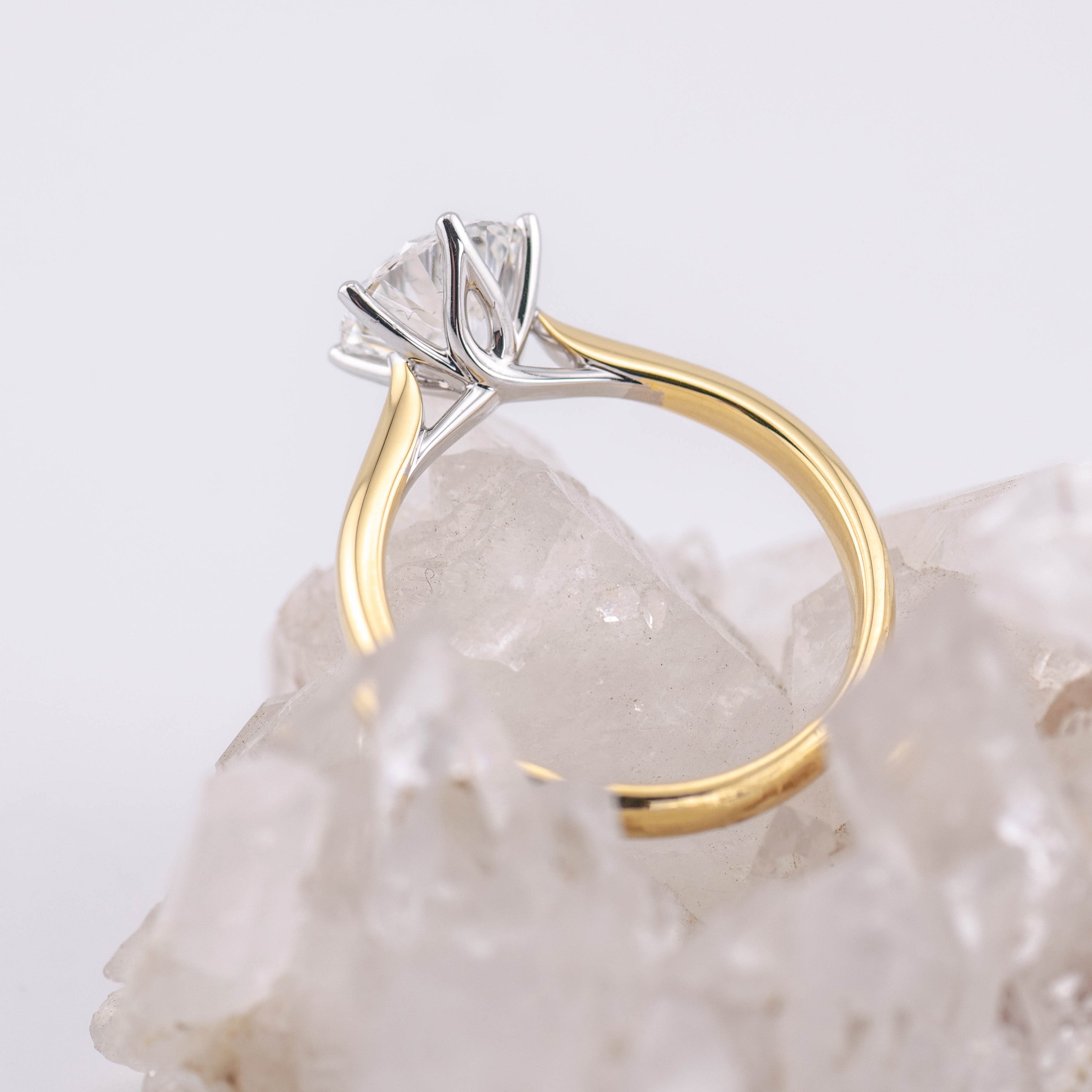 (Ready to Ship Size Q) Mabel 2.19ct Brilliant Round Cut Solitaire