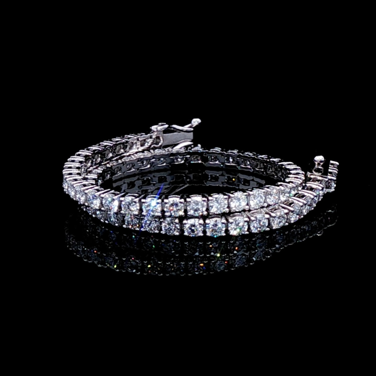 2.65mm 4.35ct Tennis Bracelet in 10k White Gold