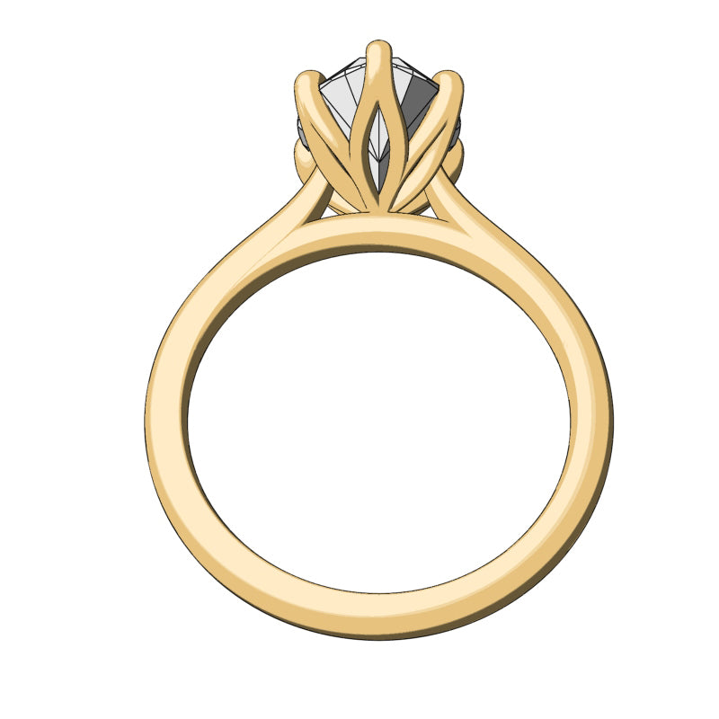 Custom Listing Marquise Petal Solitaire
