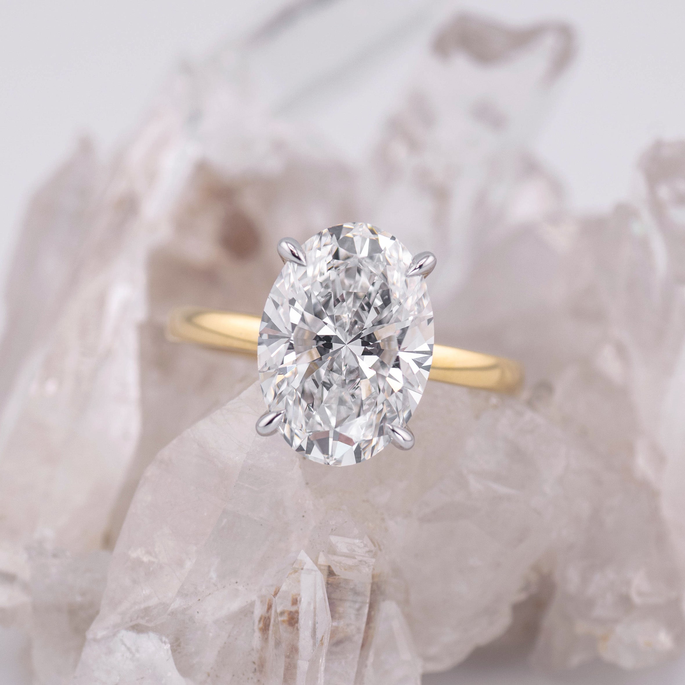 Kate 5.0 – 4 Claw 5ct Oval Solitaire (Made to Order) E/F Colour VVS2