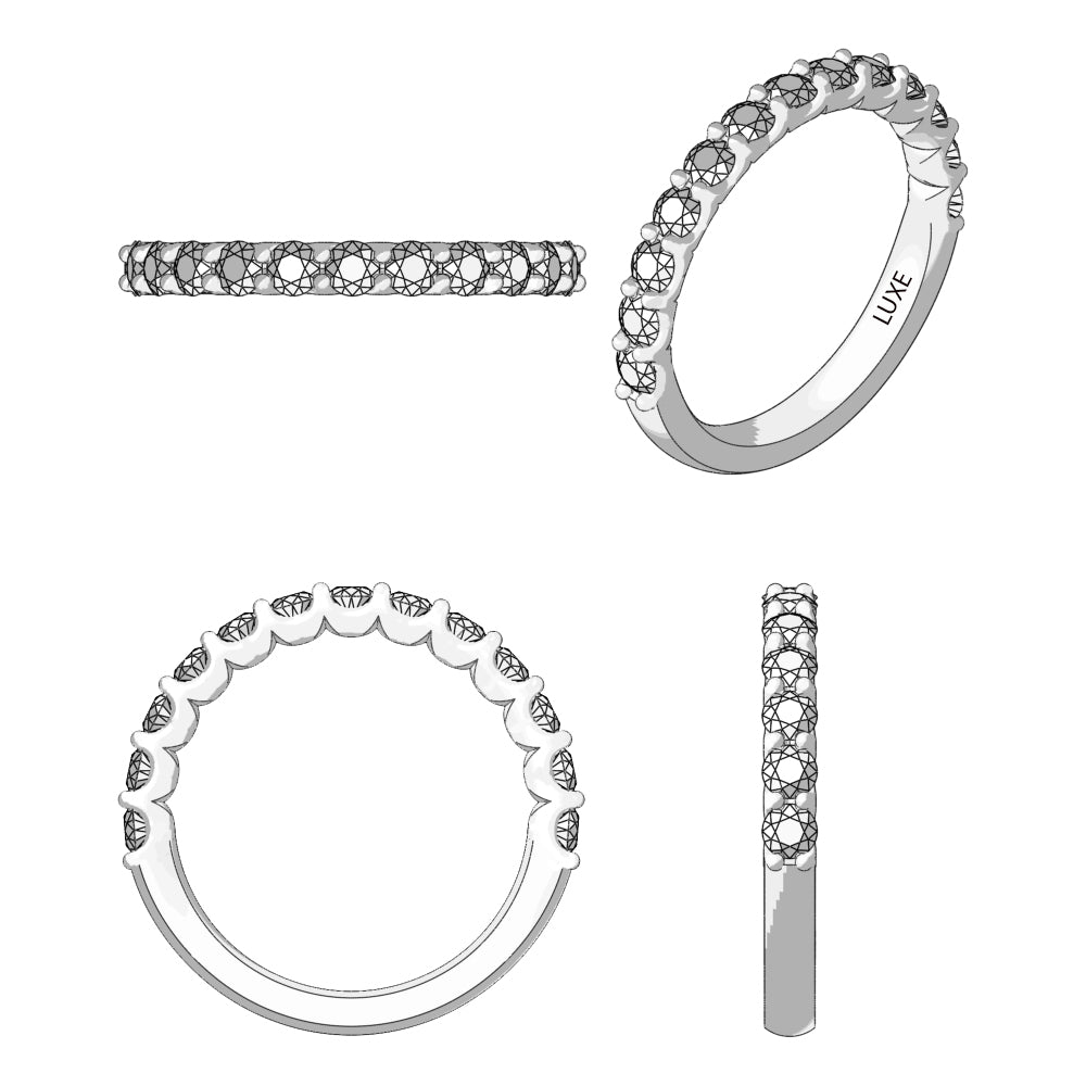 Madison 3/4 2.5mm Wedding/Eternity Band (Custom Made to Order)