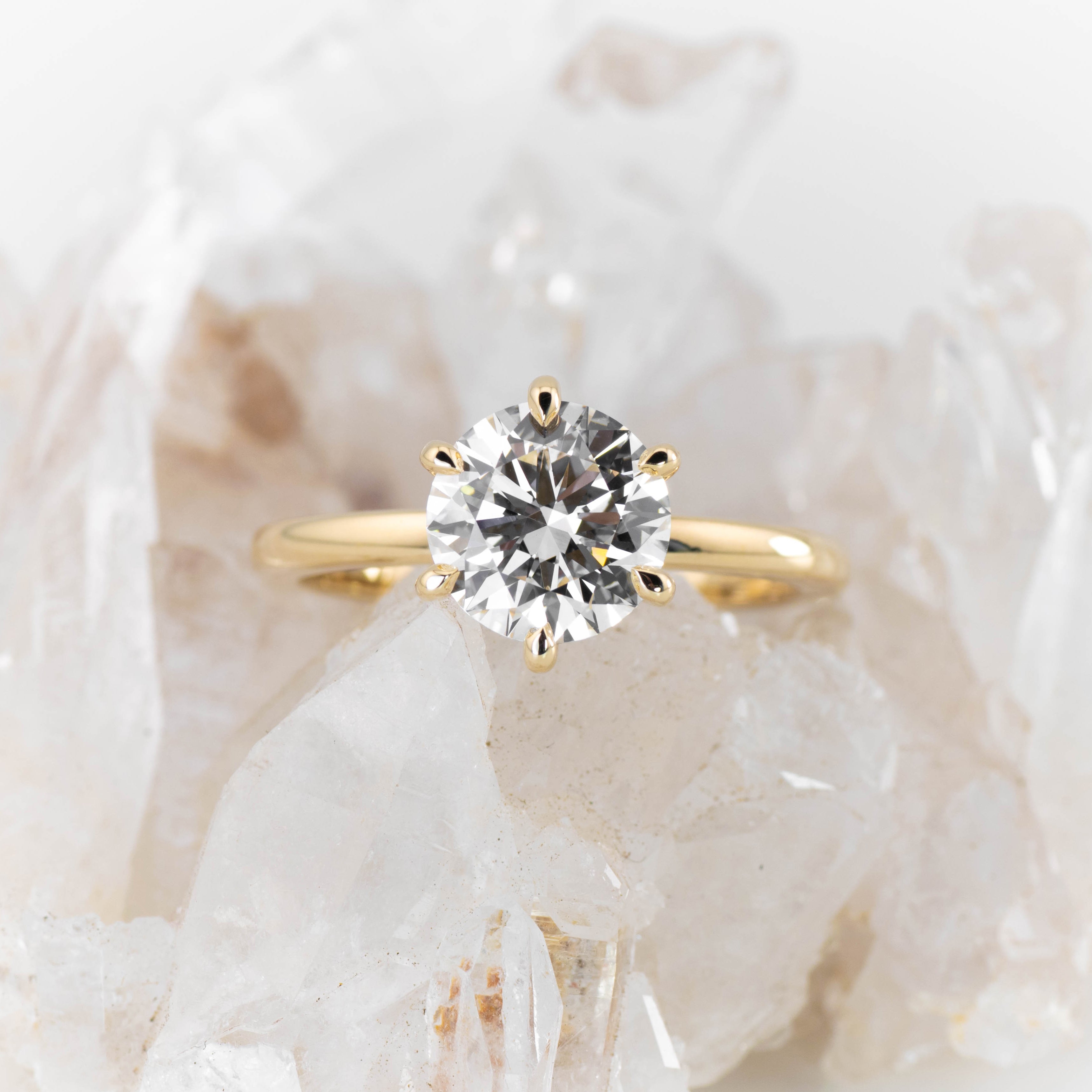 Billie Custom – 6 Claw Round Solitaire (Made to Order)