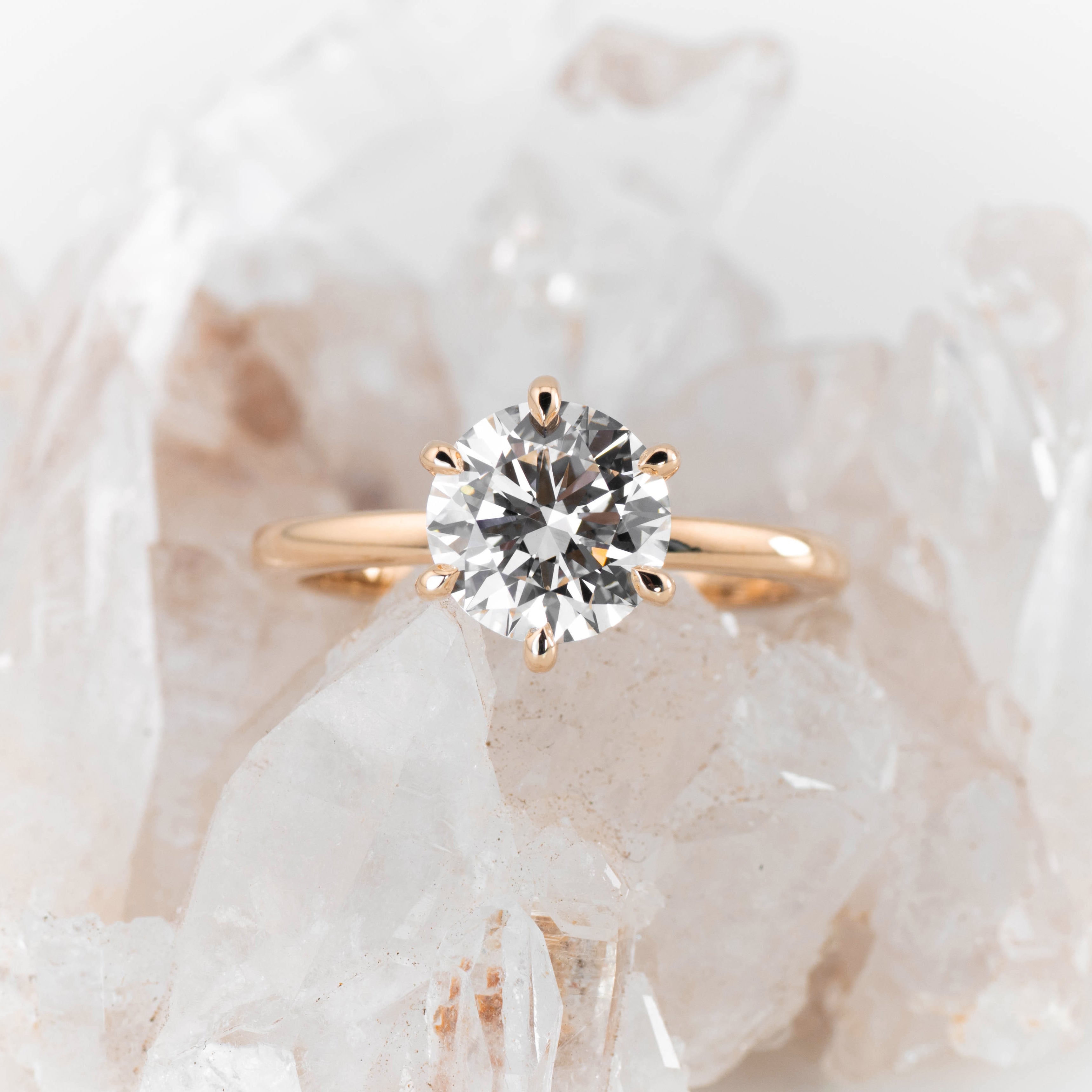 Billie Custom – 6 Claw Round Solitaire (Made to Order)