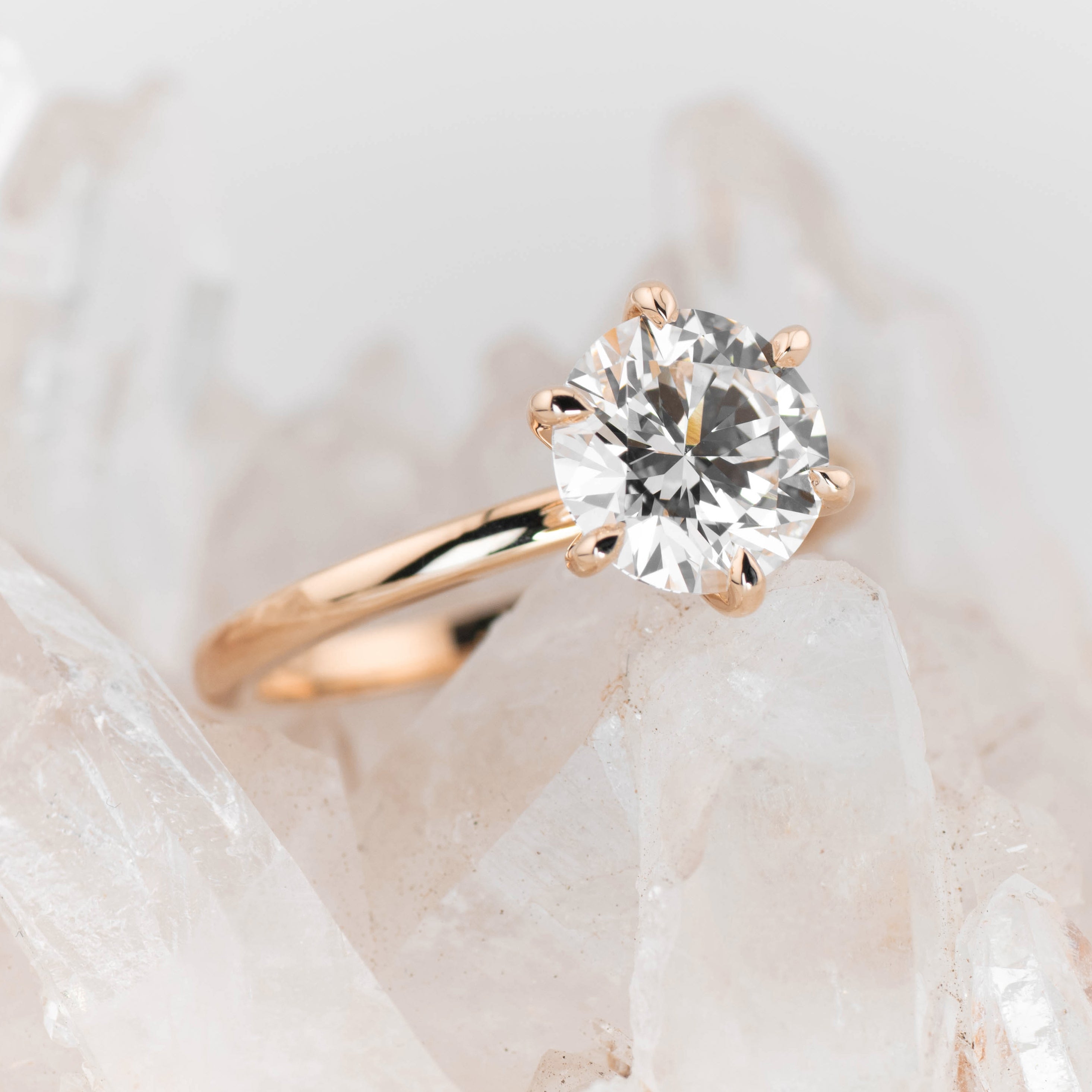 Billie Custom – 6 Claw Round Solitaire (Made to Order)