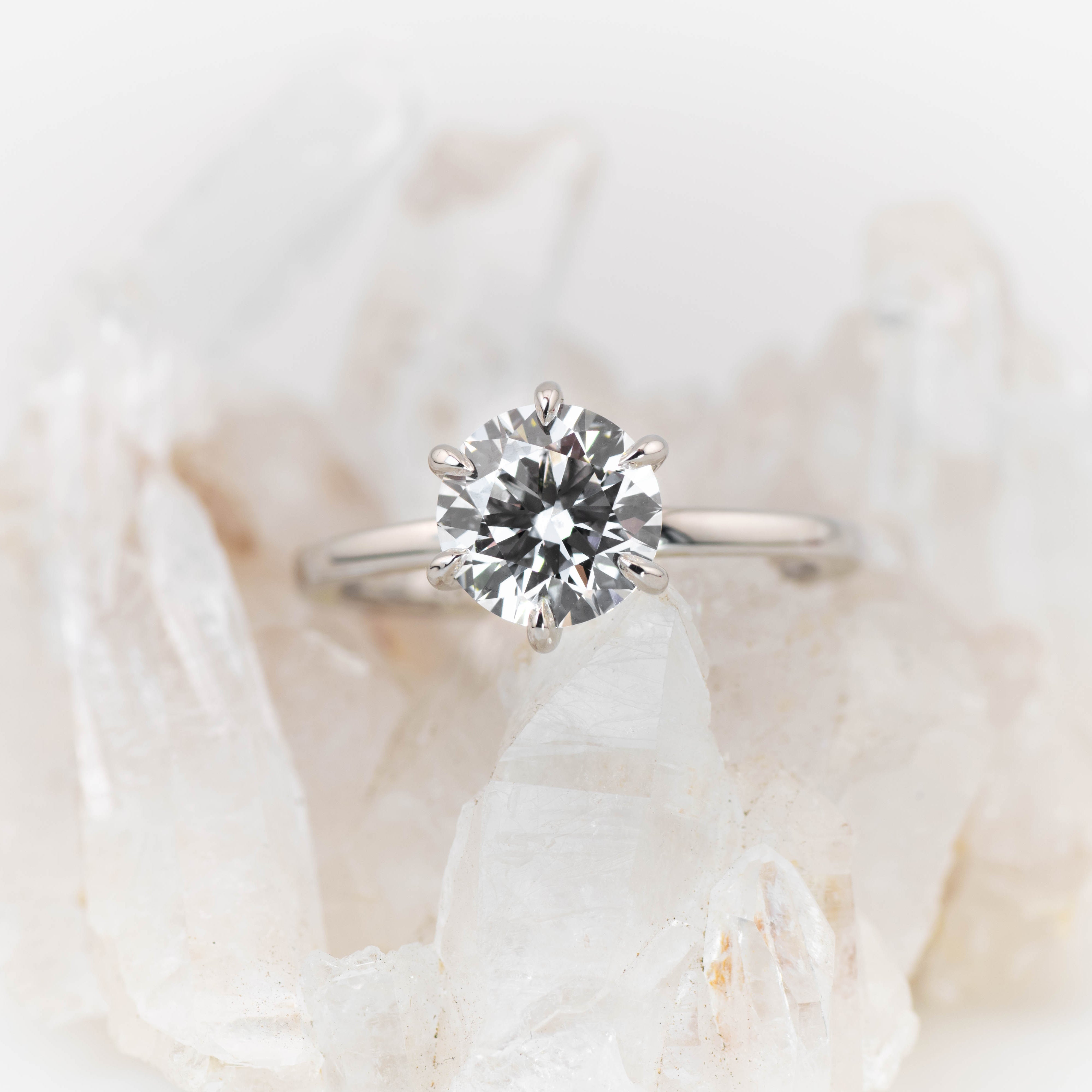 Billie Custom – 6 Claw Round Solitaire (Made to Order)