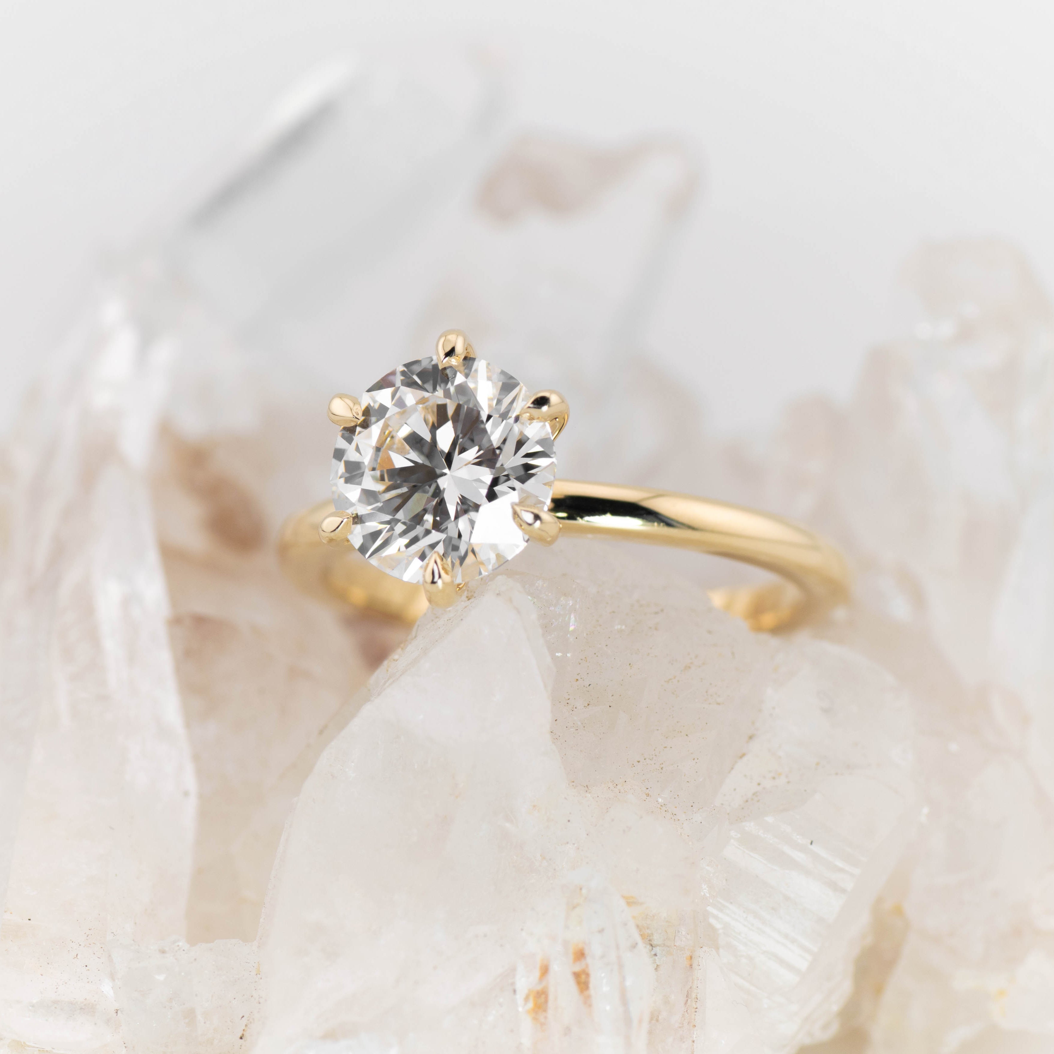 Billie Custom – 6 Claw Round Solitaire (Made to Order)