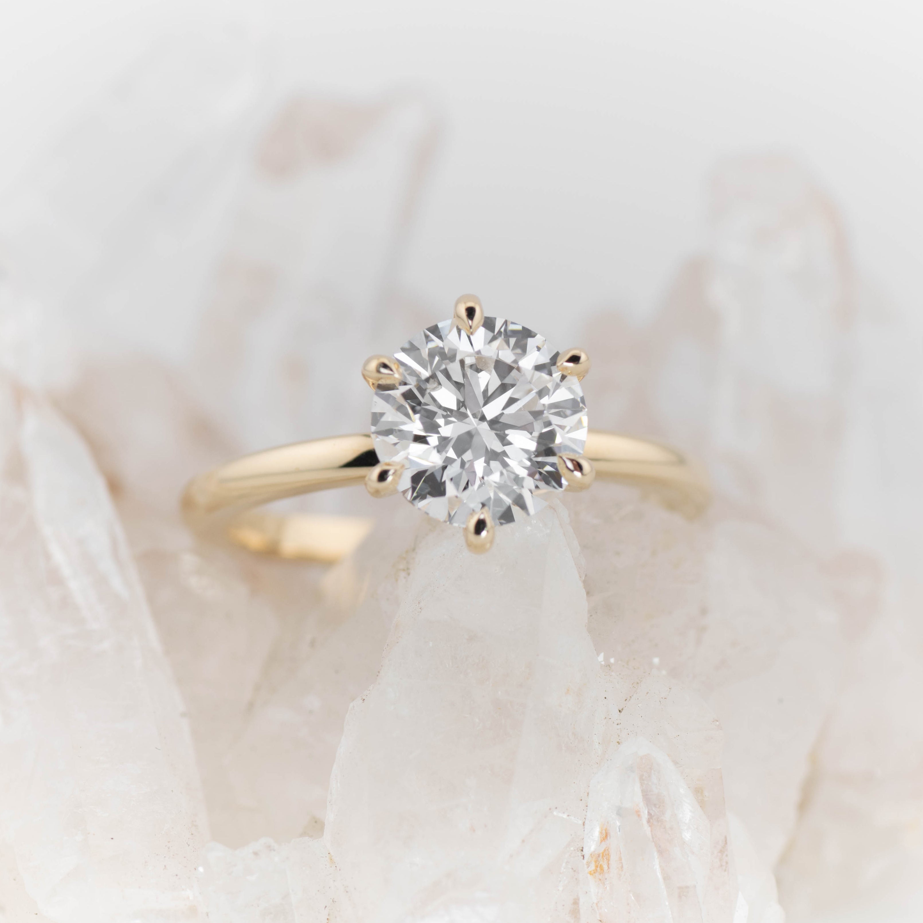 Billie Custom – 6 Claw Round Solitaire (Made to Order)