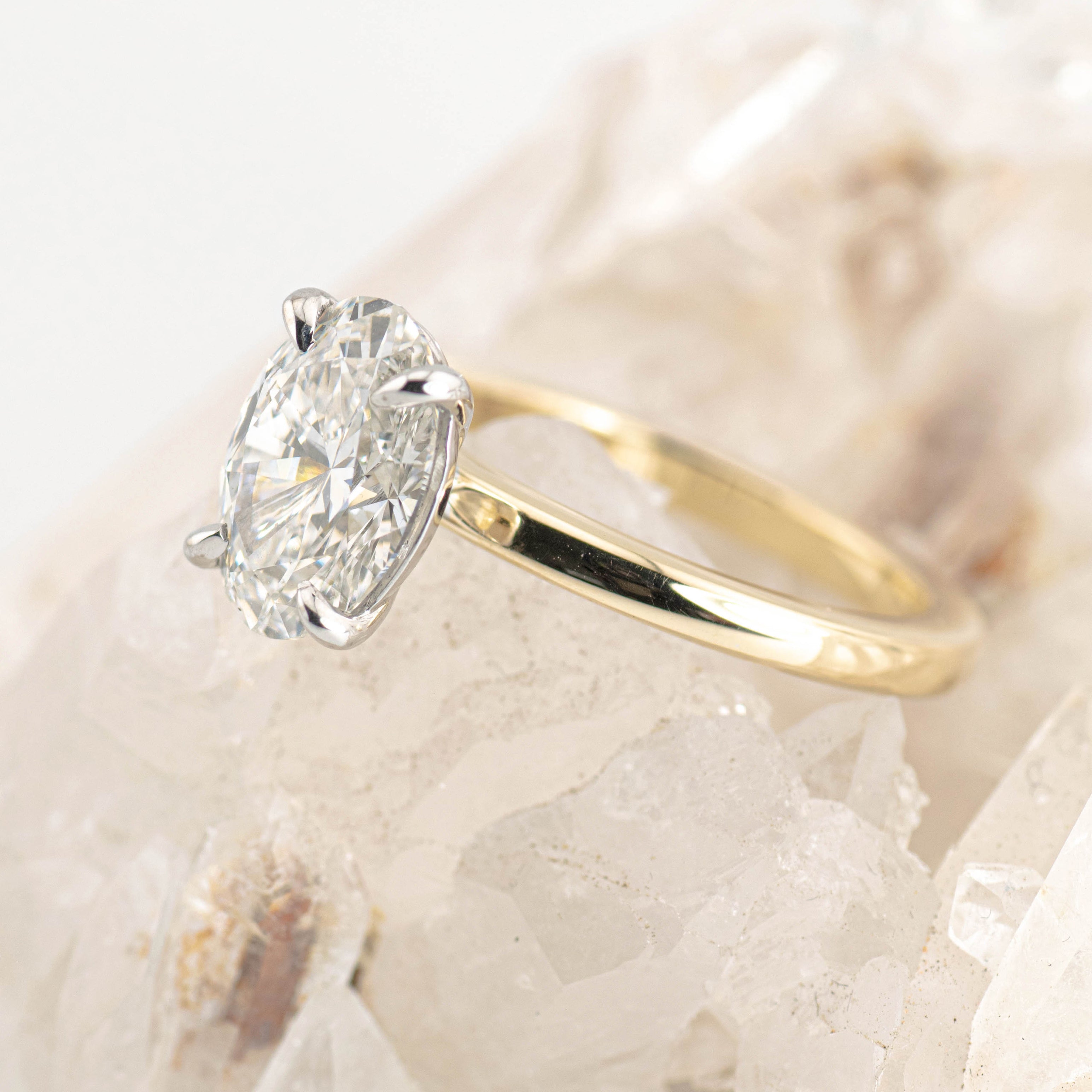 Custom Kate 2.0 – 4 Claw 2ct Princess Cut Solitaire (Made to Order) F Colour VVS2