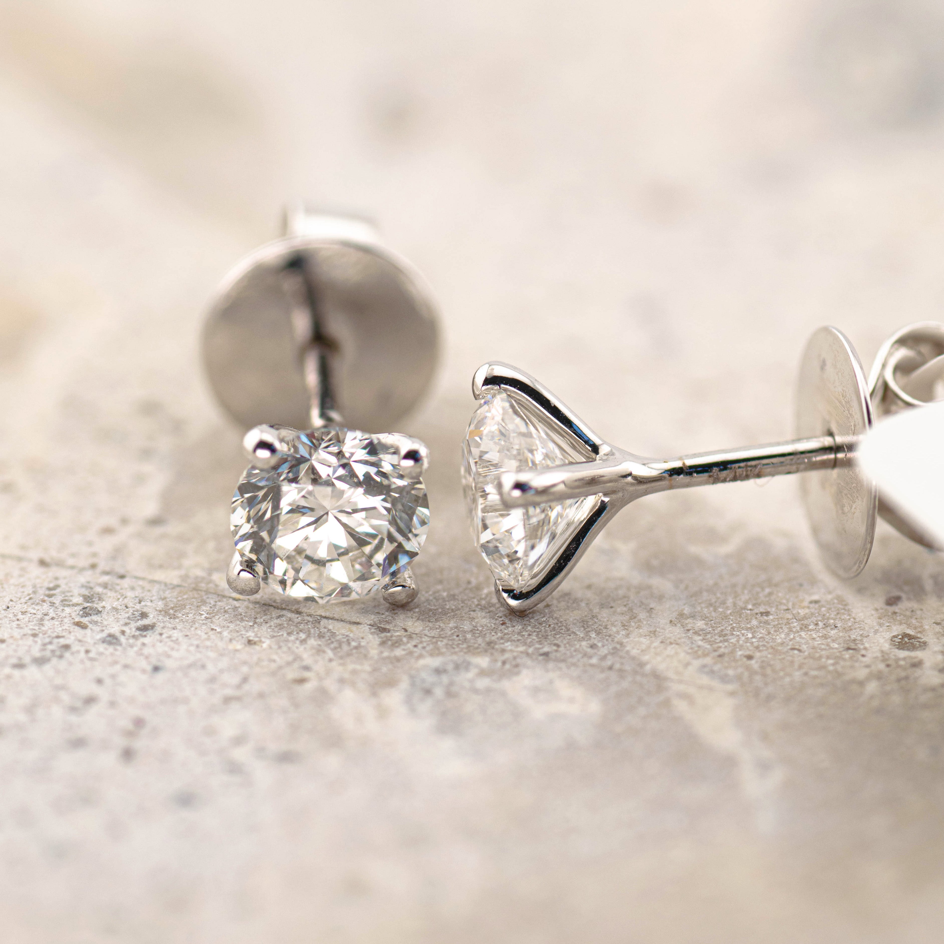 1.4ct Total White Gold Diamond Studs