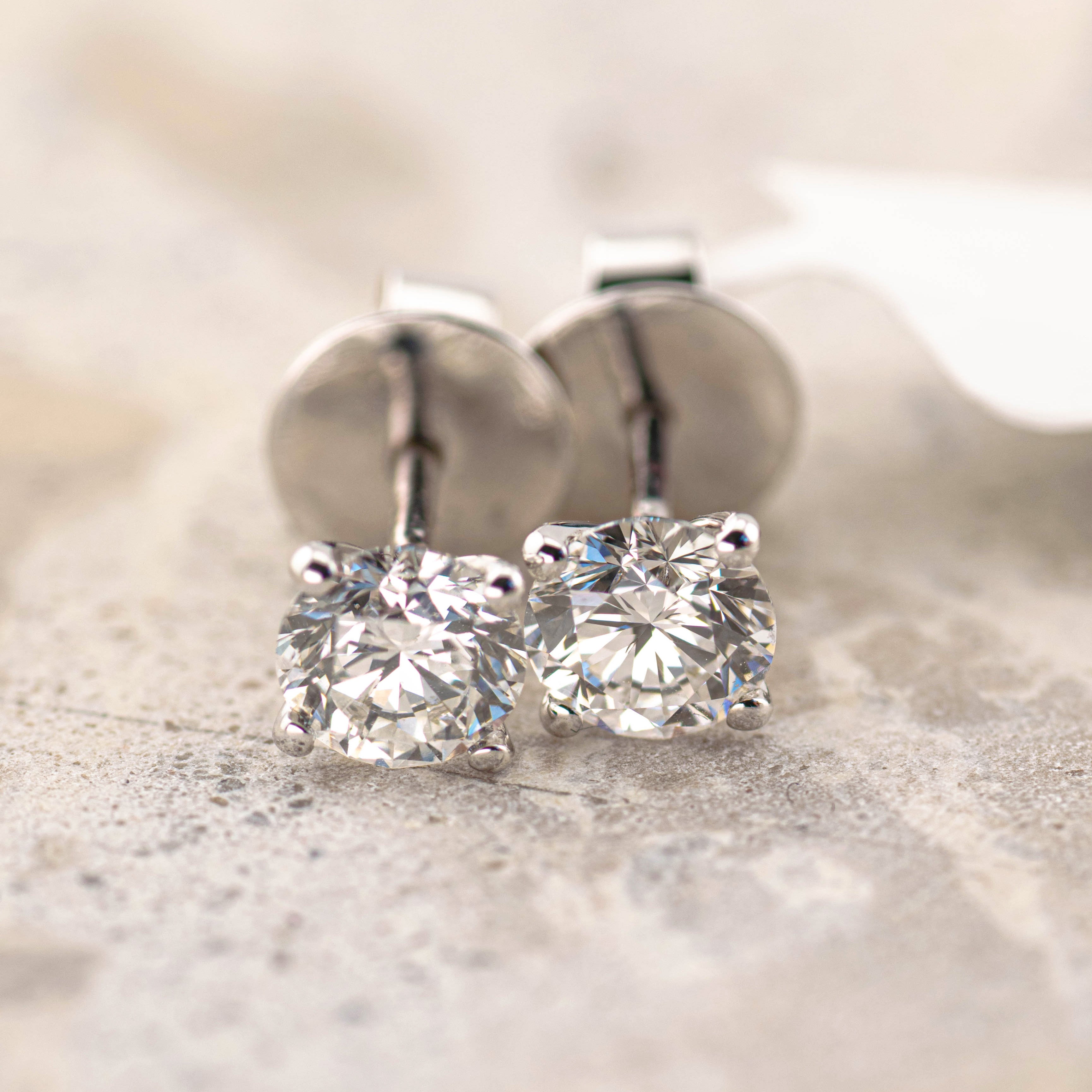 1.4ct Total White Gold Diamond Studs