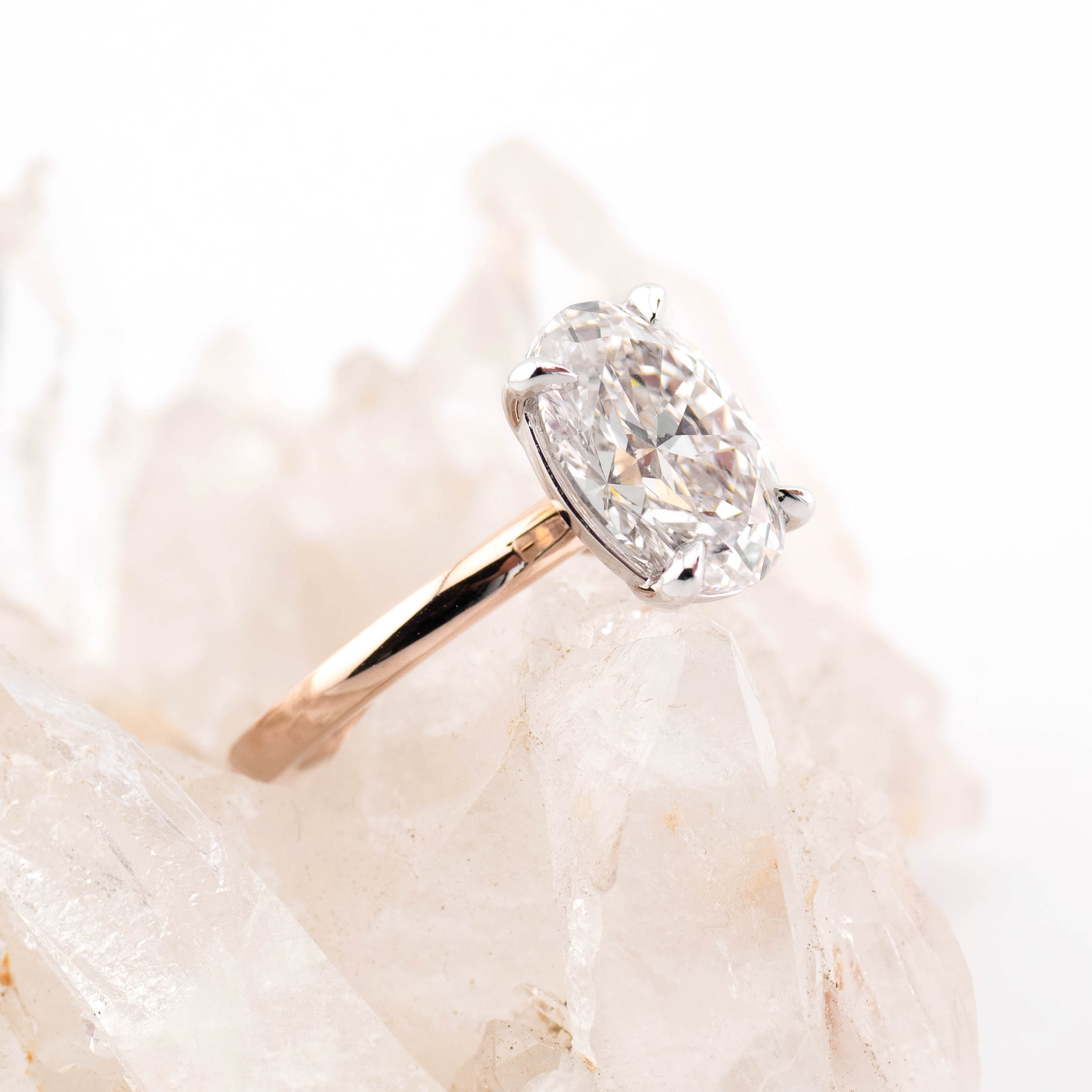 Kate 3.0 – 4 Claw 3ct Oval Solitaire (Made to Order) E Colour VS1