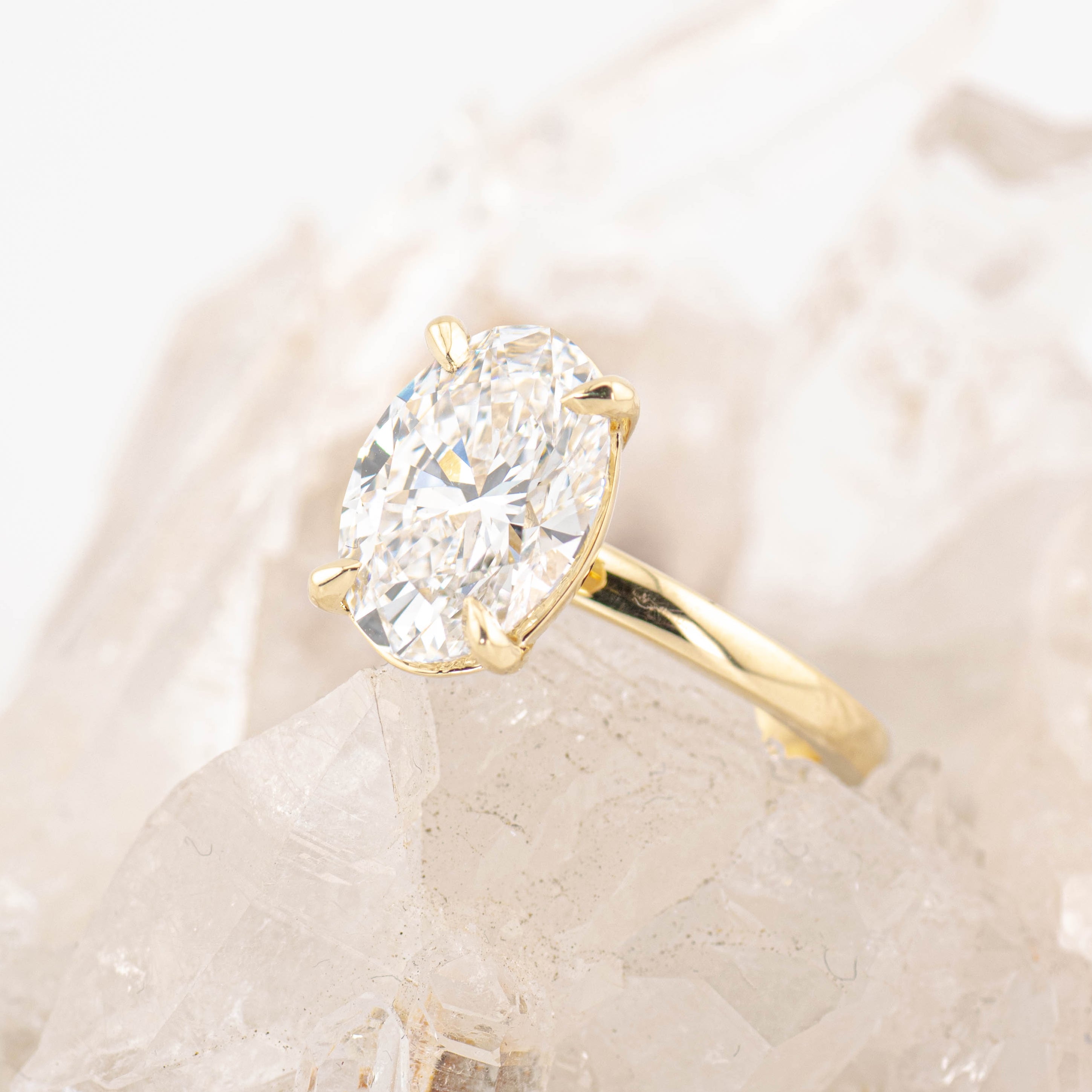 Kate 3.0 – 4 Claw 3ct Oval Solitaire (Made to Order) E Colour VS1