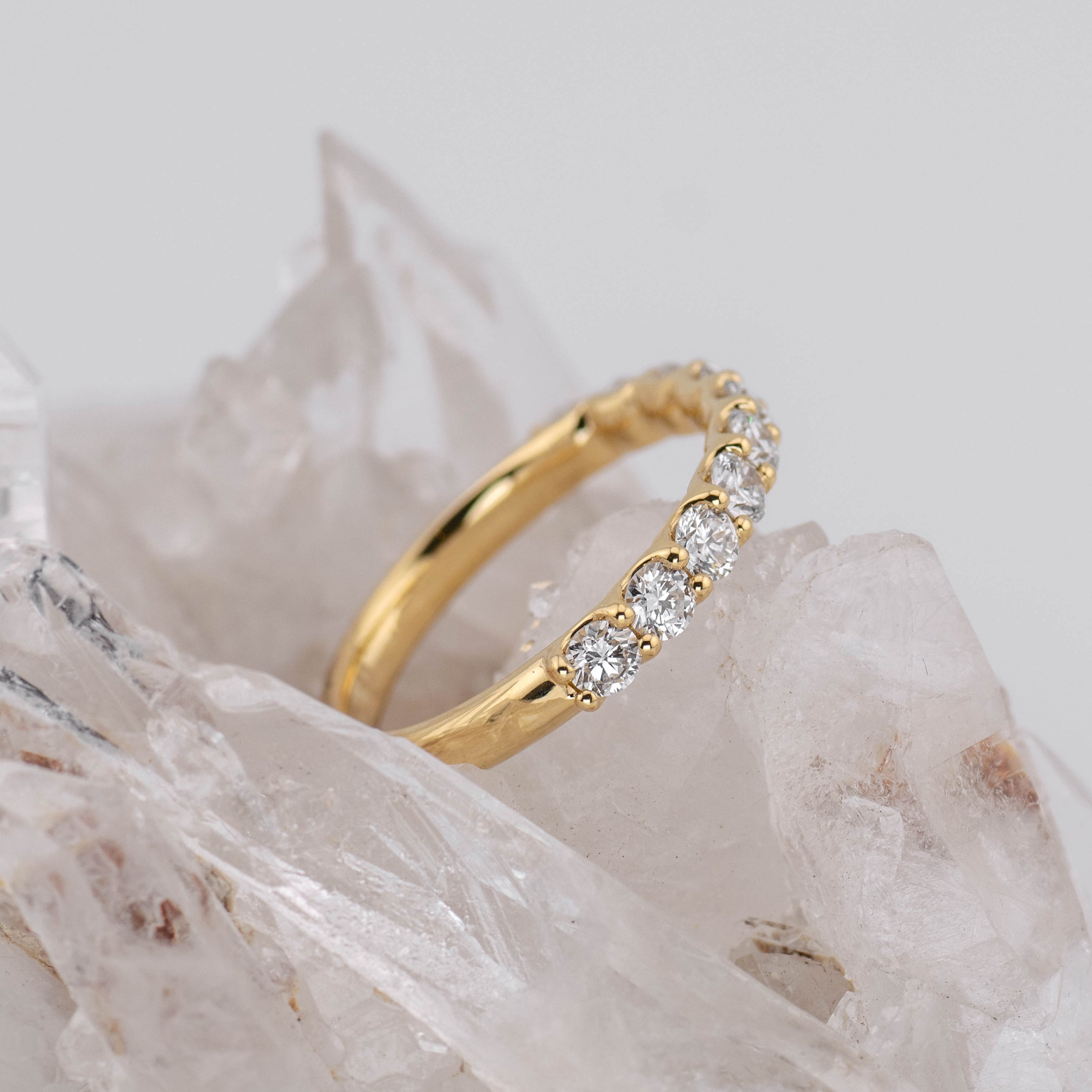 (Ready to Ship M) Madison 2.8mm 1/2 Band Wedding/Eternity Ring 18k Yellow Gold