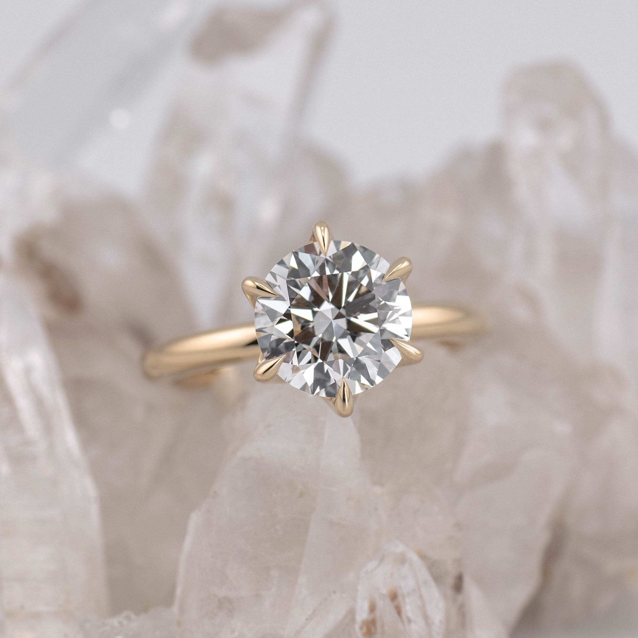 Petal 2.0 – 6 Claw 2ct Round Solitaire (Made to Order) F+ Colour VVS2