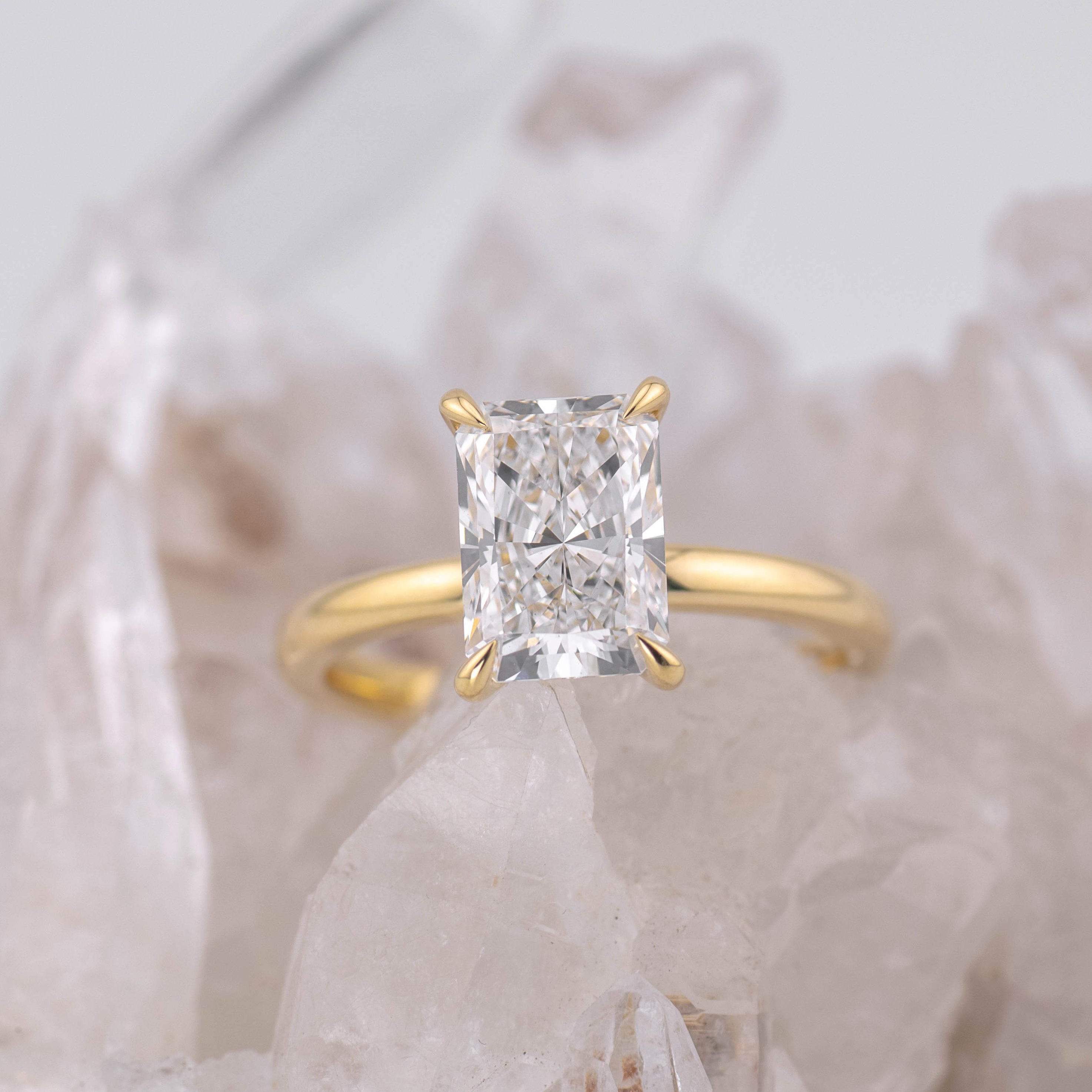 (Ready to Ship Size L) - Radiant 2.0 – 4 Claw 2.05ct Solitaire