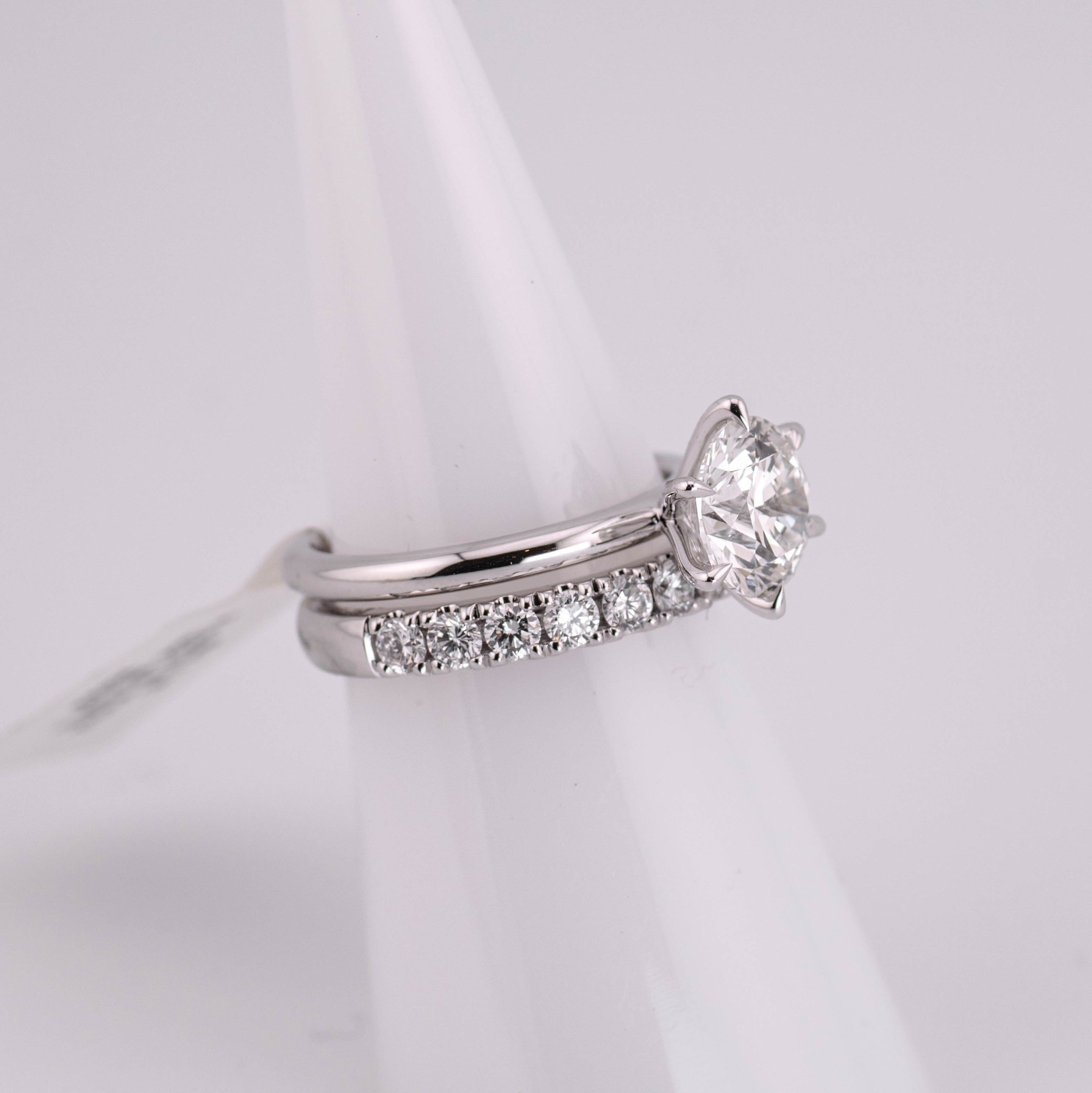 (Ready to Ship M) Lucy 1/2 Band Wedding/Eternity Ring 18k White Gold