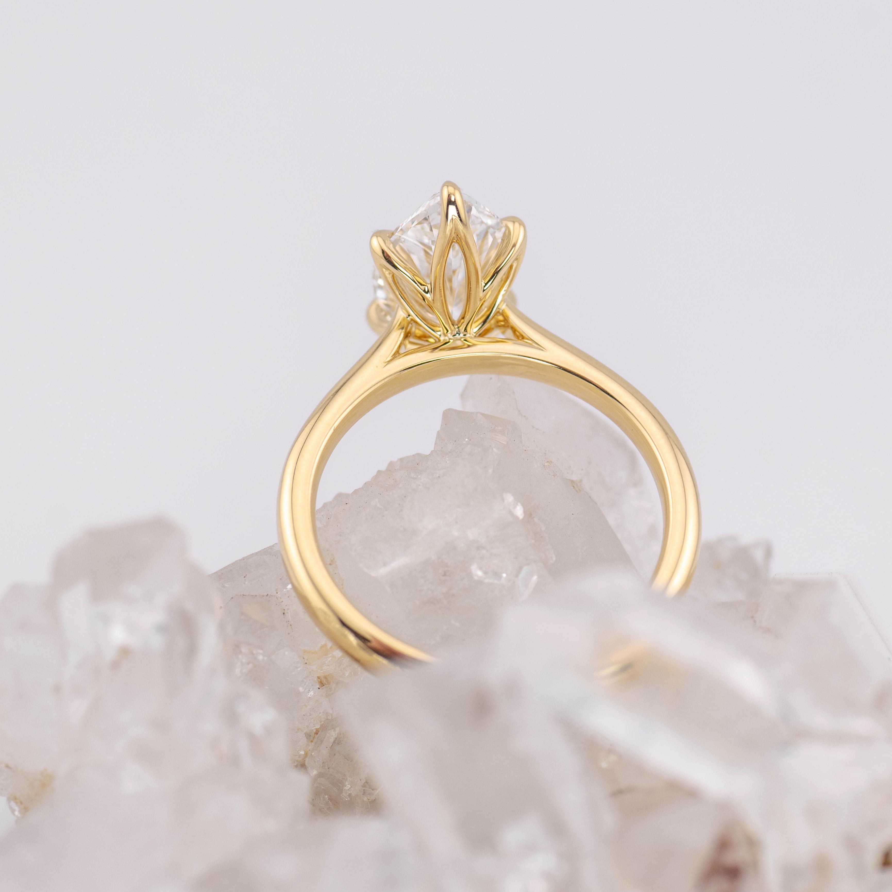 Custom Lotus 3.0 – 6 Claw 3ct Lotus Petal Set Marquise Solitaire