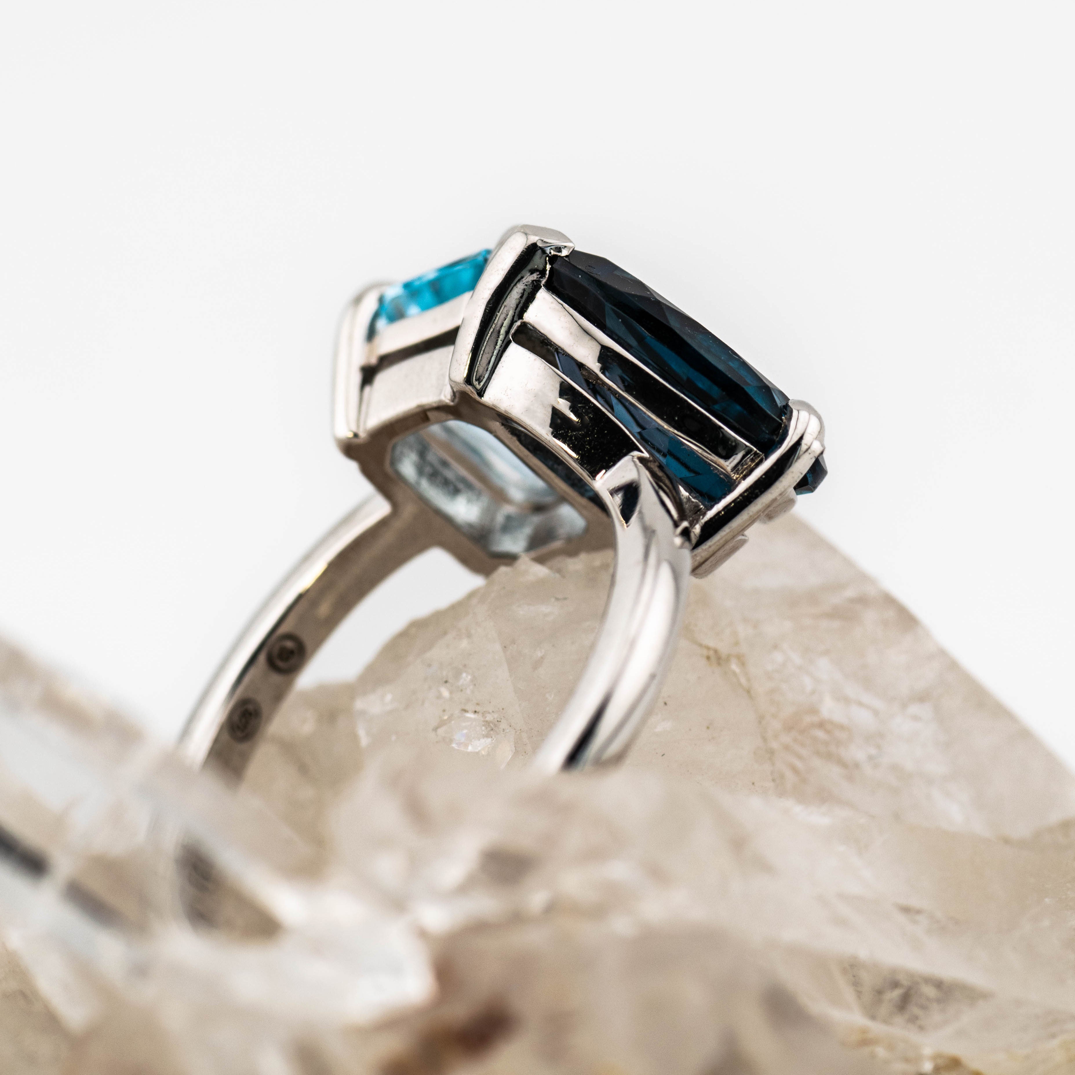Rachel – Gemstone Toi et Moi Ring (in stock size R)