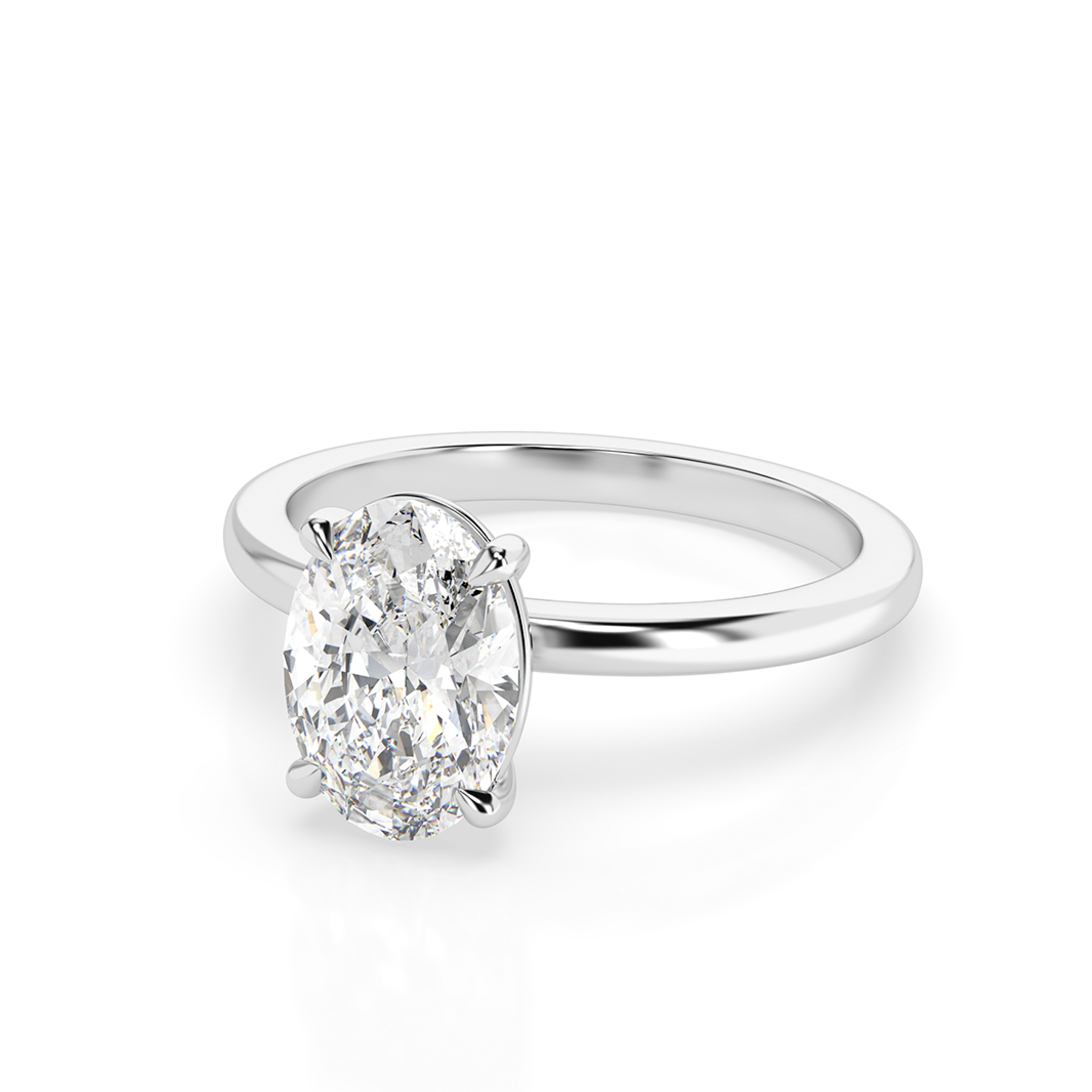 Custom Kate 2.0 – 4 Claw 2ct Princess Cut Solitaire (Made to Order) F Colour VVS2