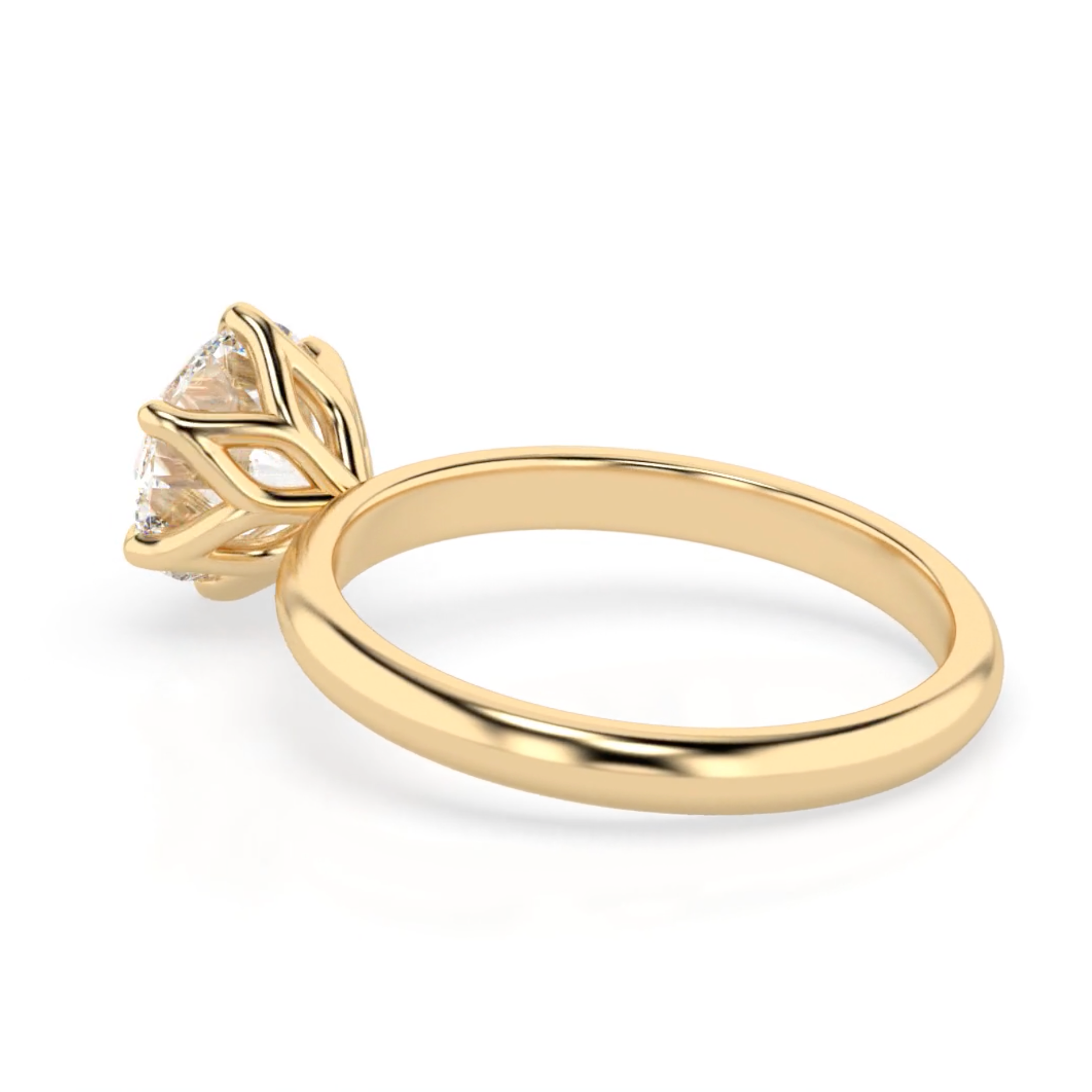 Petal 2.0 – 6 Claw 2ct Round Solitaire (Made to Order) F Colour VVS1