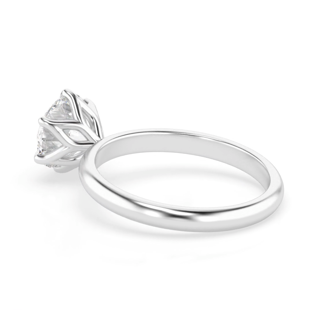 Petal 2.0 – 6 Claw 2ct Round Solitaire (Made to Order) F Colour VVS1