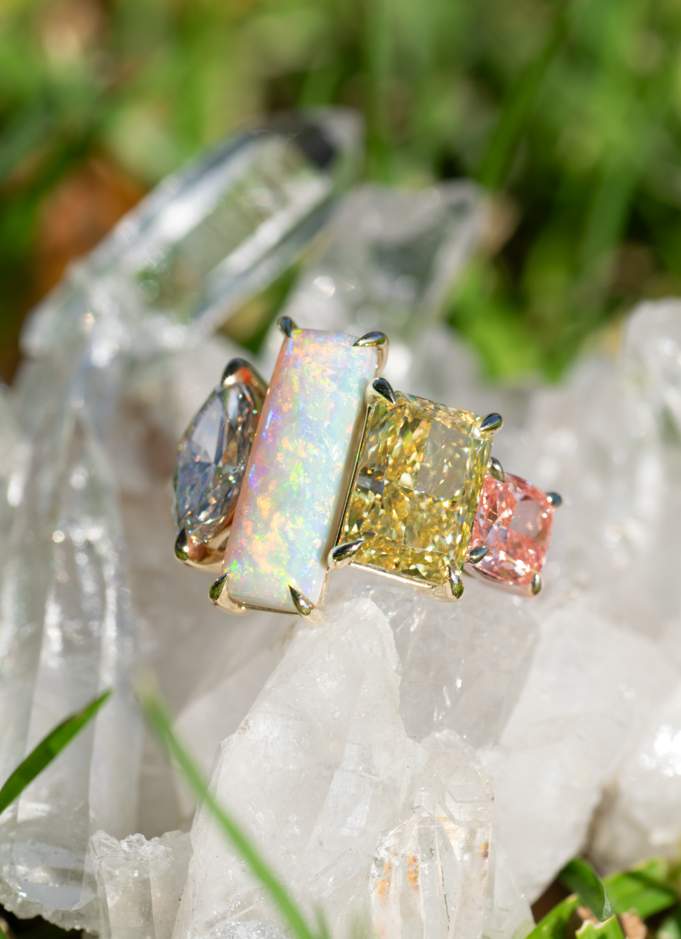Custom Listing - Opal and Gemstone Cluster