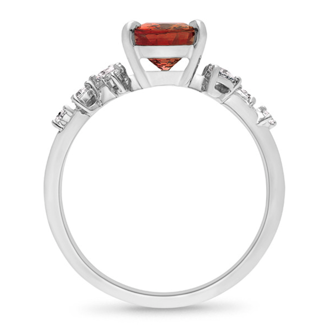 Custom Listing Garnet and Diamond Ring